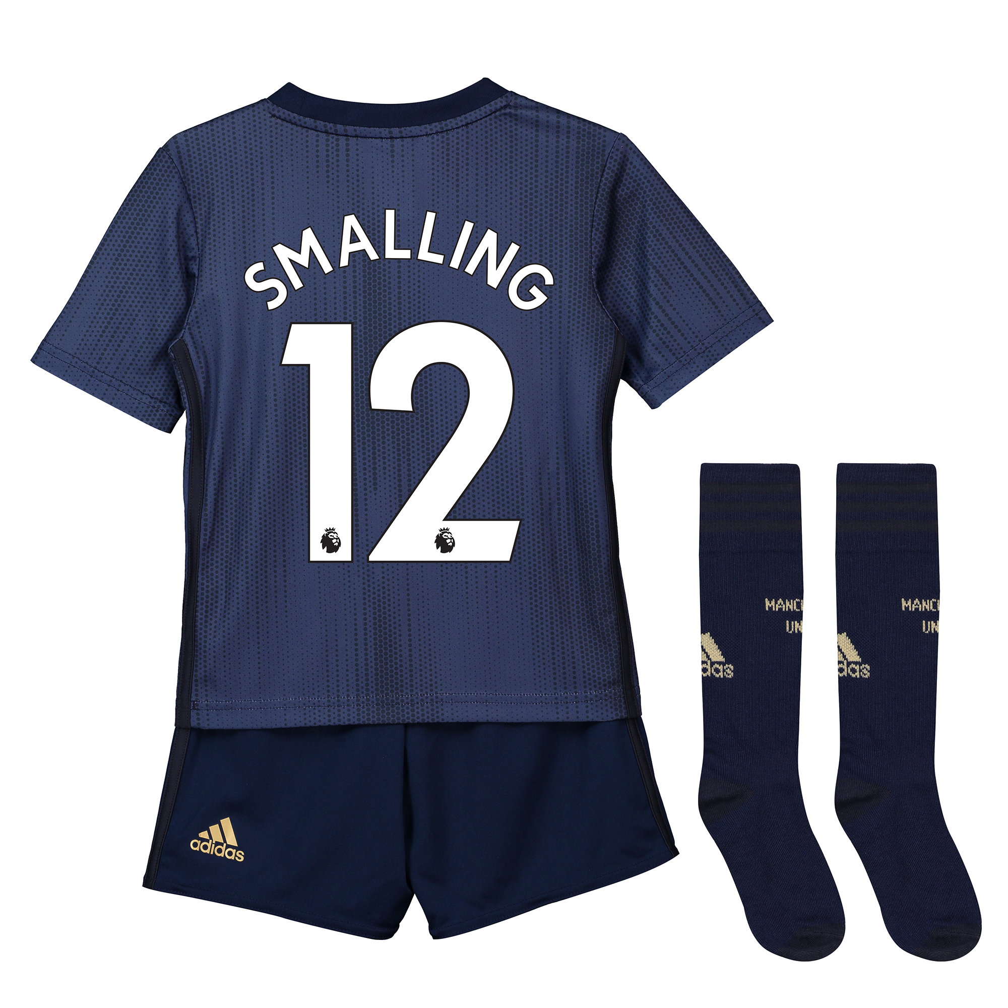 Manchester United Third Mini Kit 2018-19 with Smalling 12 printing