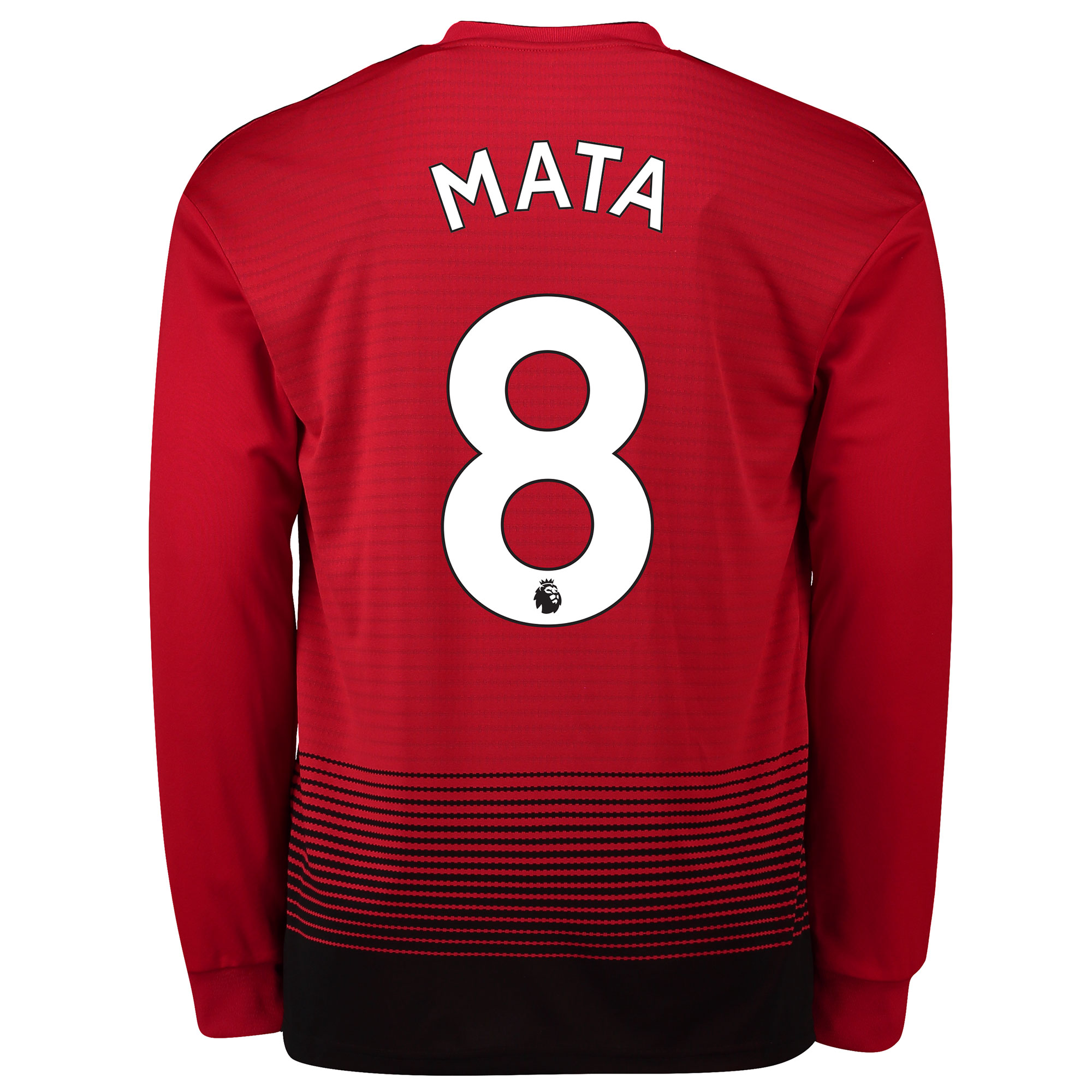 Manchester United Home Shirt 2018-19 - Long Sleeve with Mata 8 printing