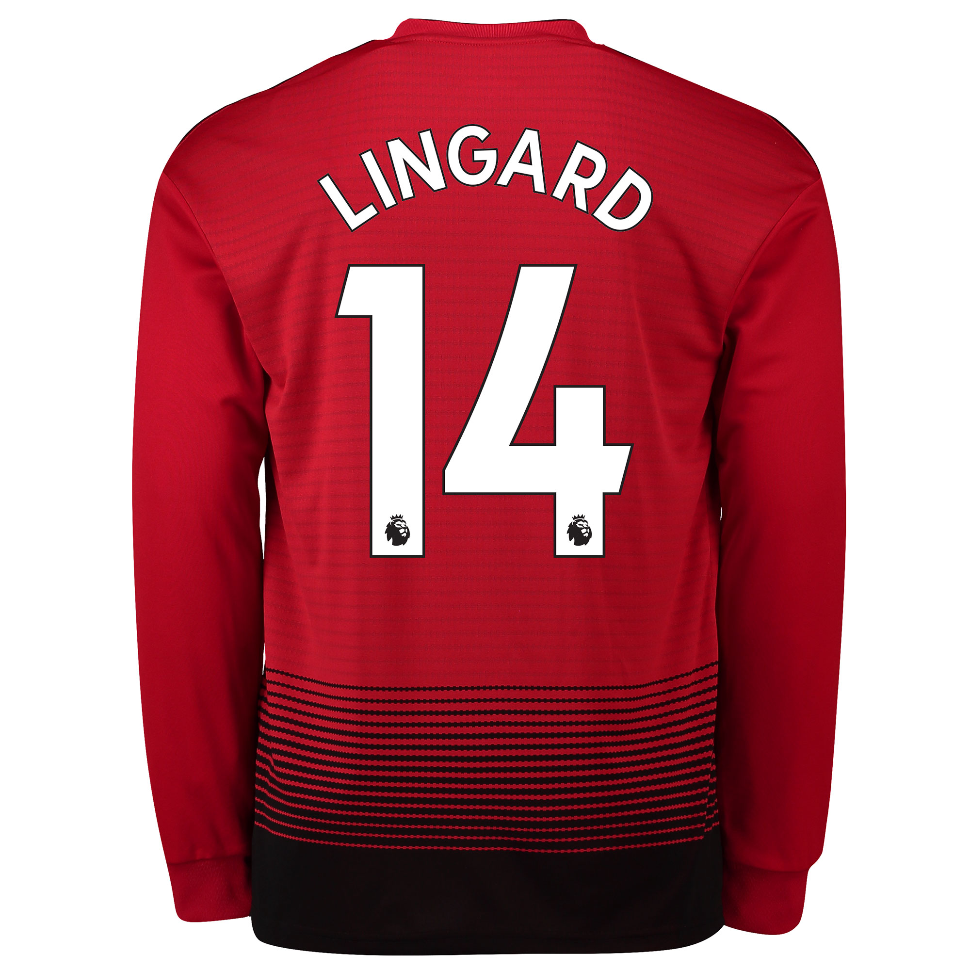 Manchester United Home Shirt 2018-19 - Long Sleeve with Lingard 14 printing
