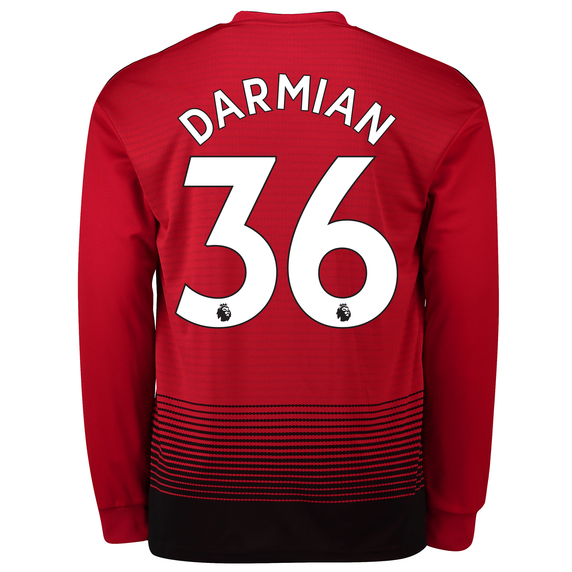 Manchester United Home Shirt 2018-19 - Long Sleeve with Darmian 36 printing