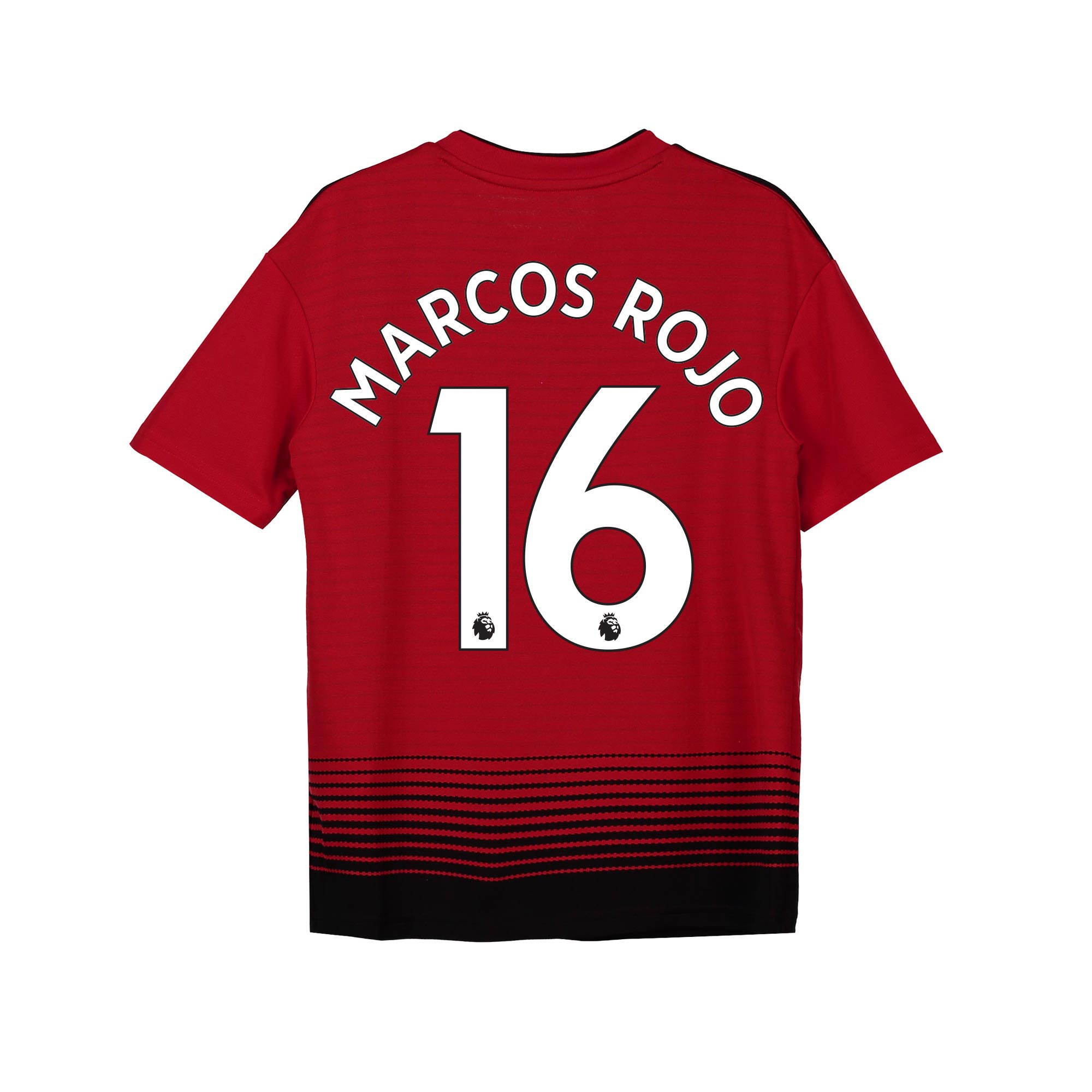 Manchester United Home Shirt 2018-19 - Kids with Marcos Rojo 16 printing