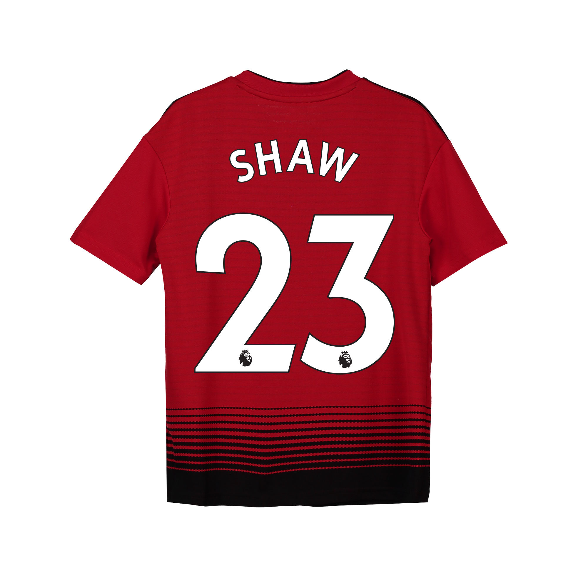Manchester United Home Shirt 2018-19 - Kids with Shaw 23 printing