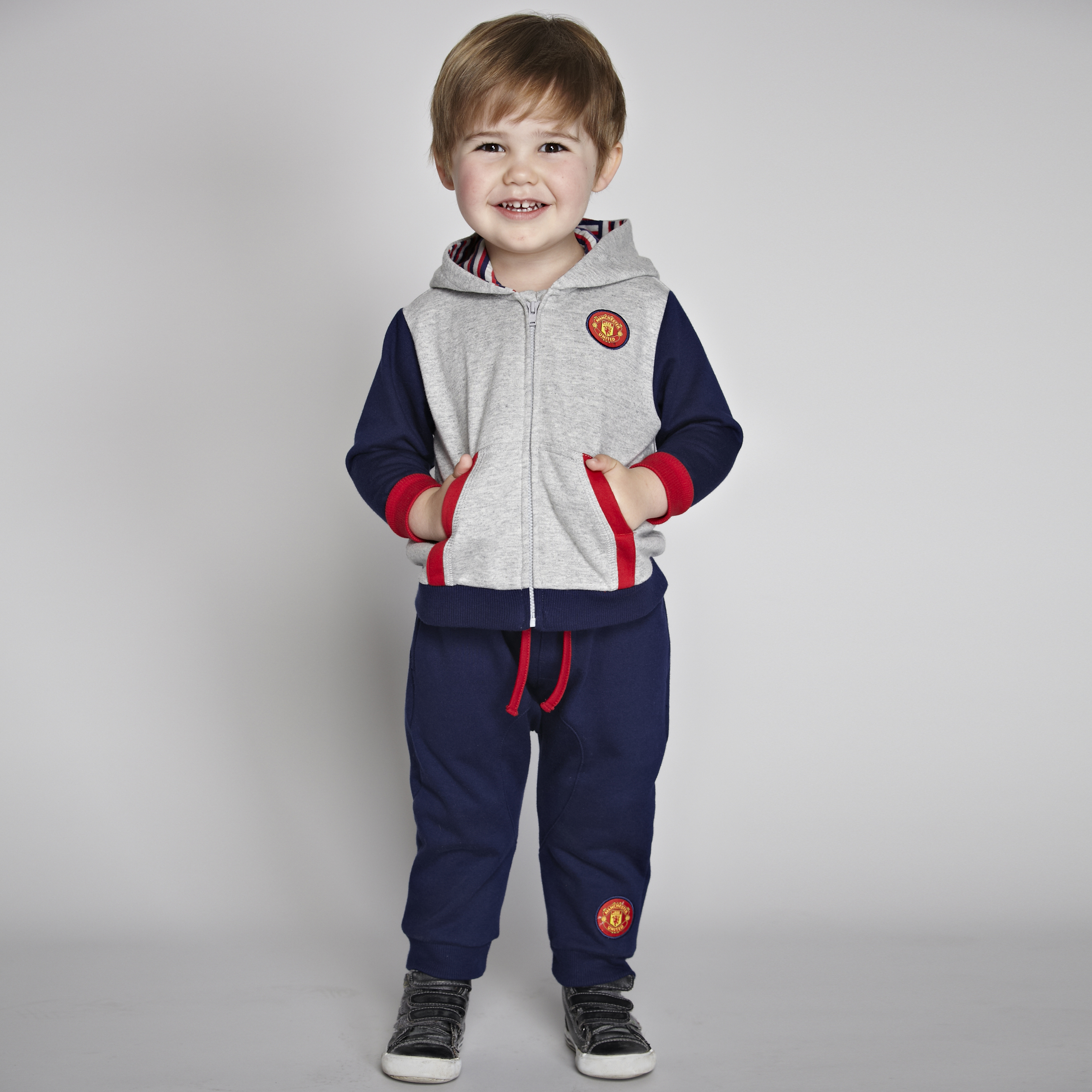 Manchester United Hareem Jog Suit - Navy/Grey Marl - Baby Boys