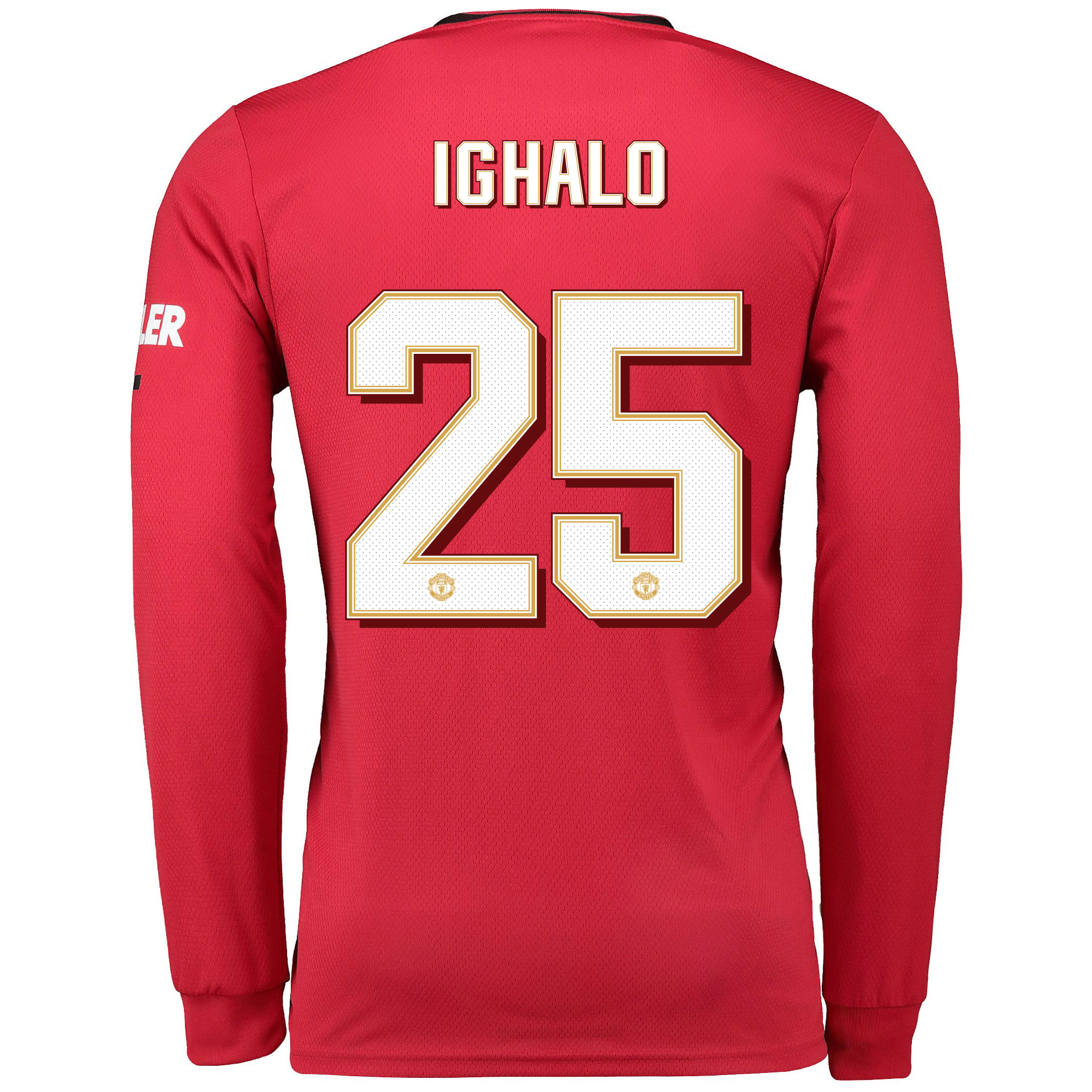 Manchester United Cup Home Shirt 2019 - 20 - Long Sleeve with Ighalo 25 printing
