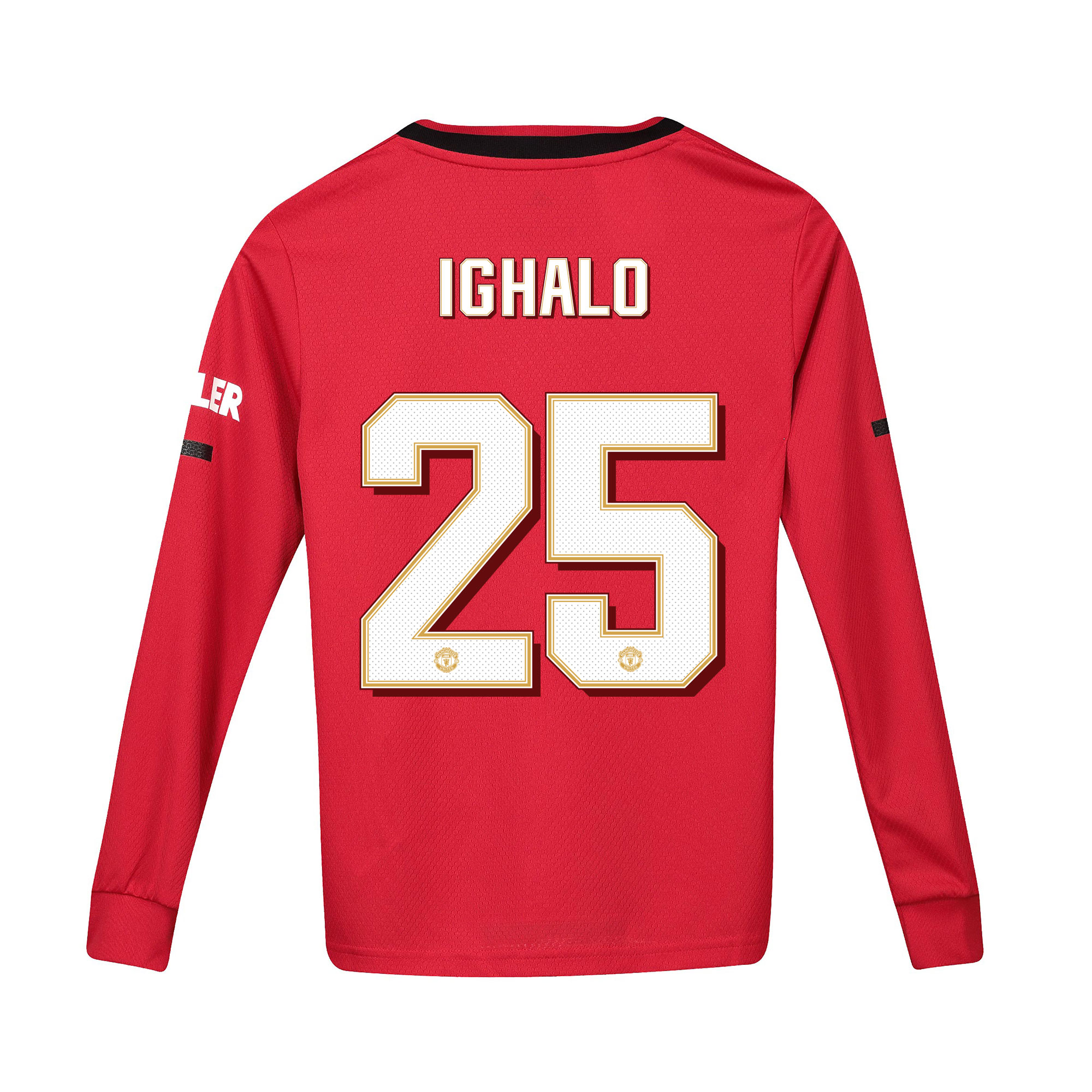 Manchester United Cup Home Shirt 2019 - 20 - Kids - Long Sleeve with Ighalo 25 printing