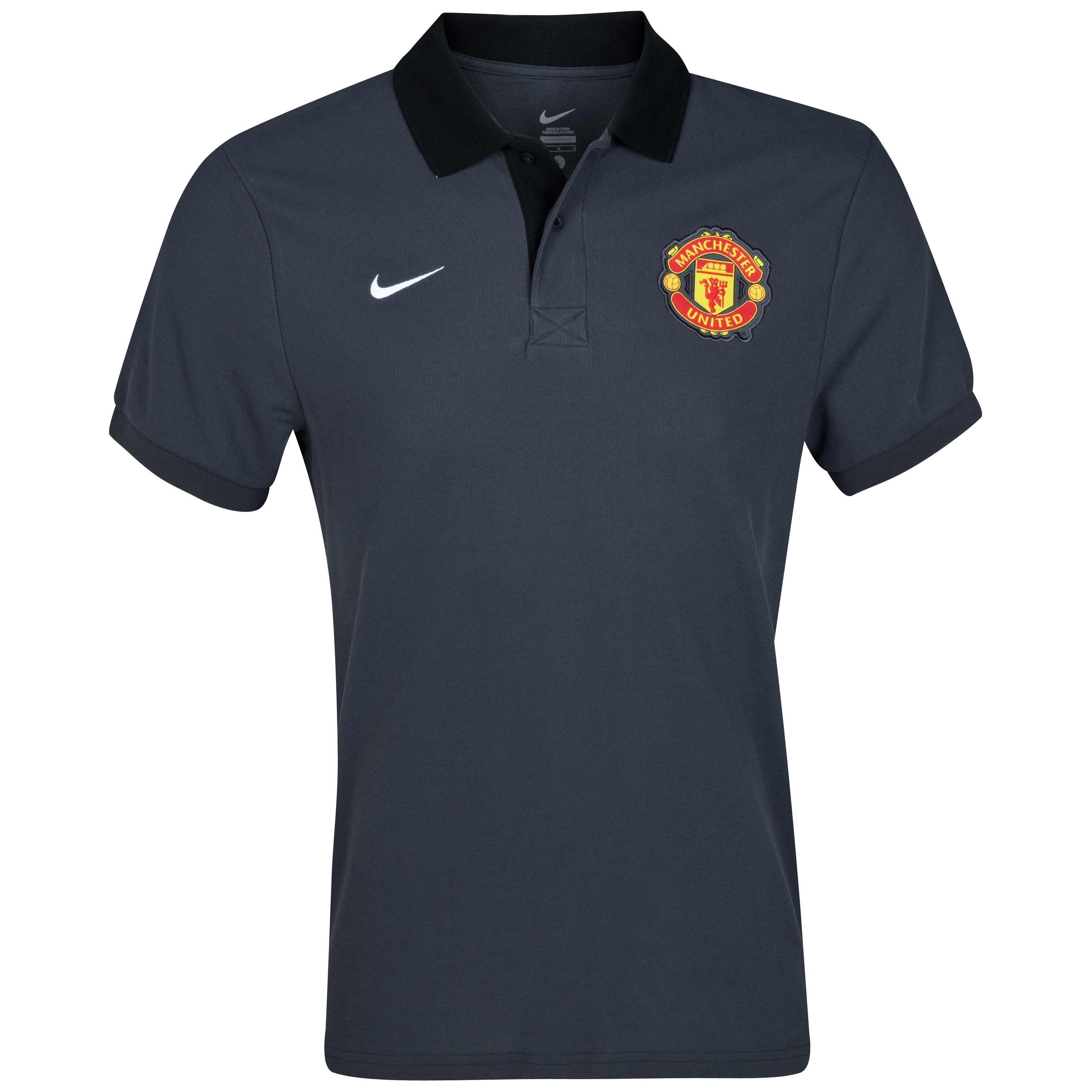 Manchester United Core Polo - Anthracite/White