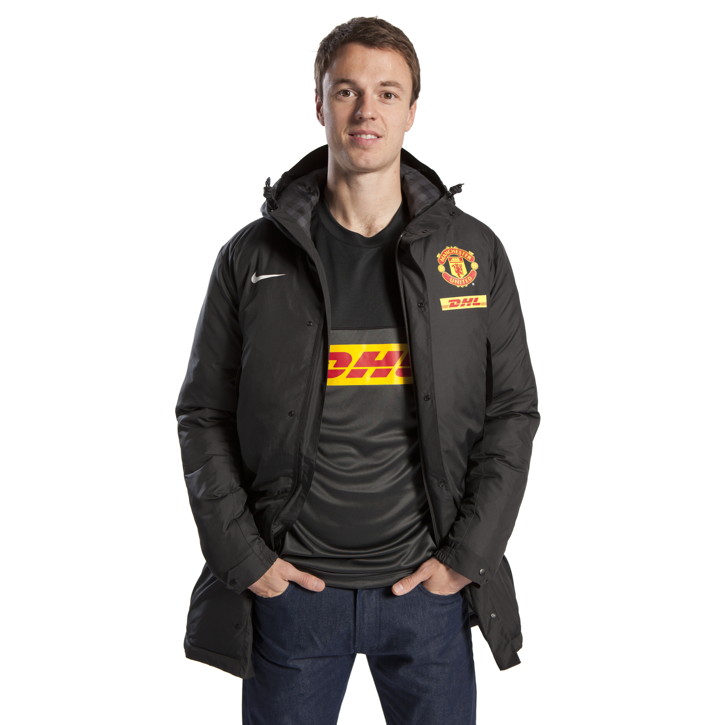 Manchester United Parka Jacket - Black/White