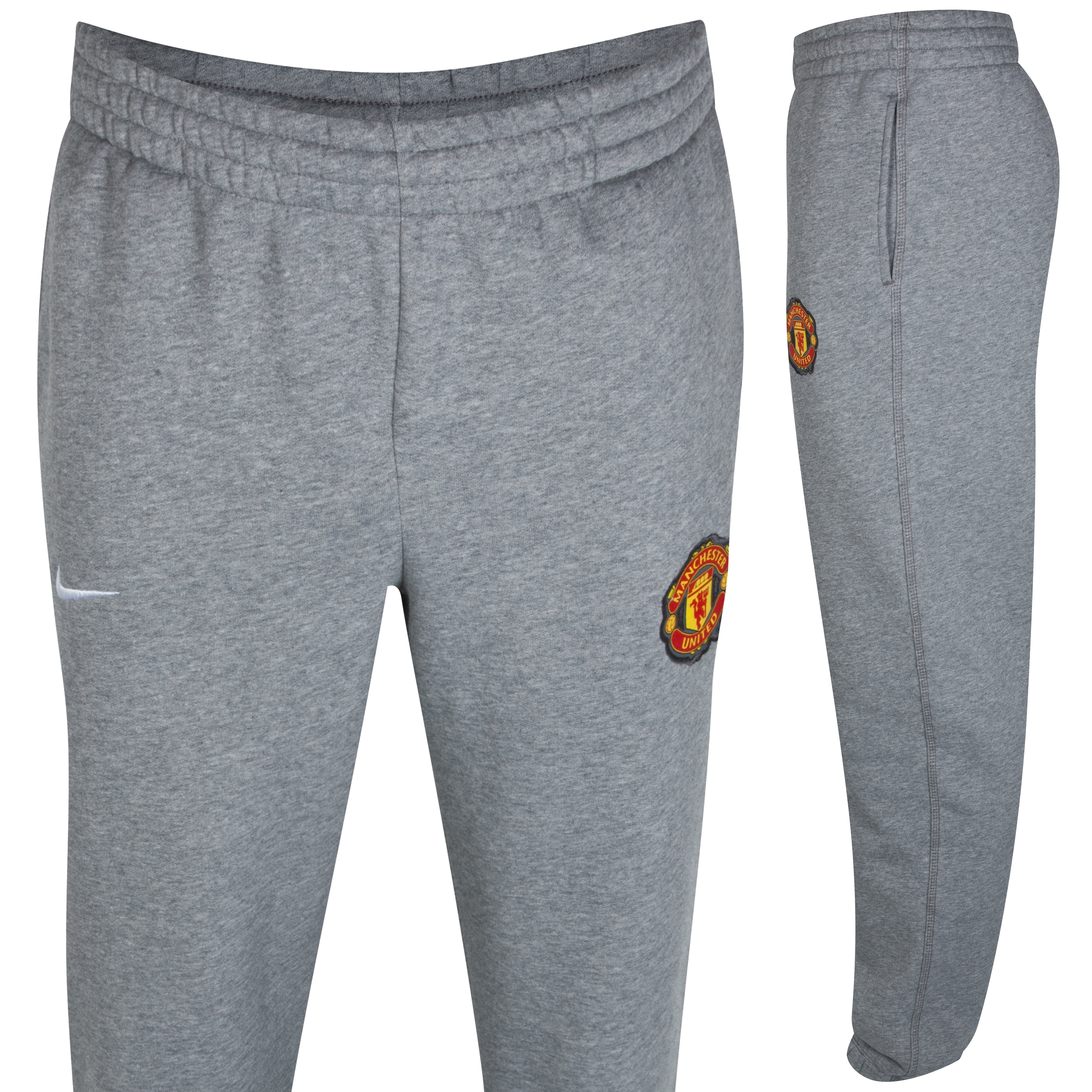 Manchester United Core Fleece Cuff Pant - Carbon Heather/White