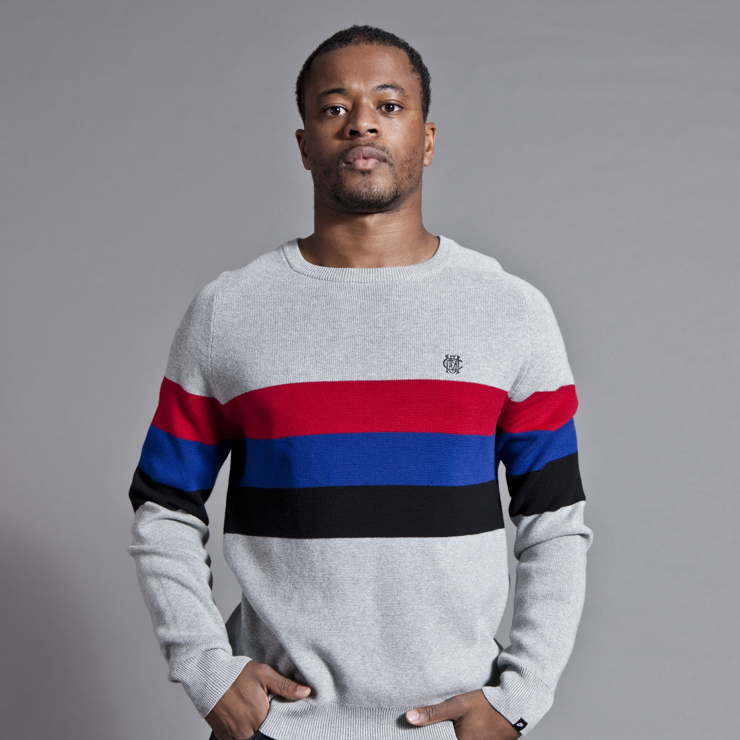 Manchester United NSW Knitted Crew Neck Sweater  - Dark Grey Heather