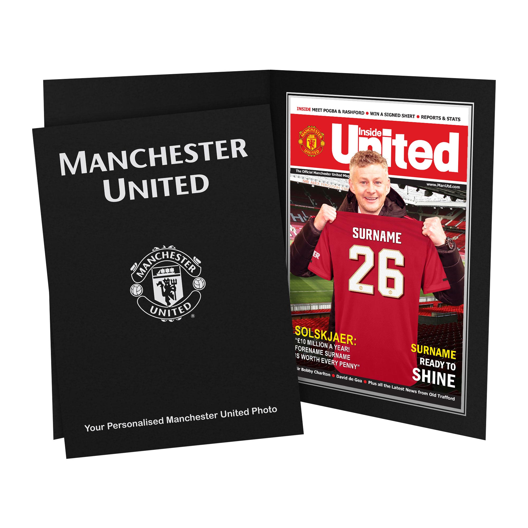 Manchester United Personalised Magazine Cover in Presentation Folder