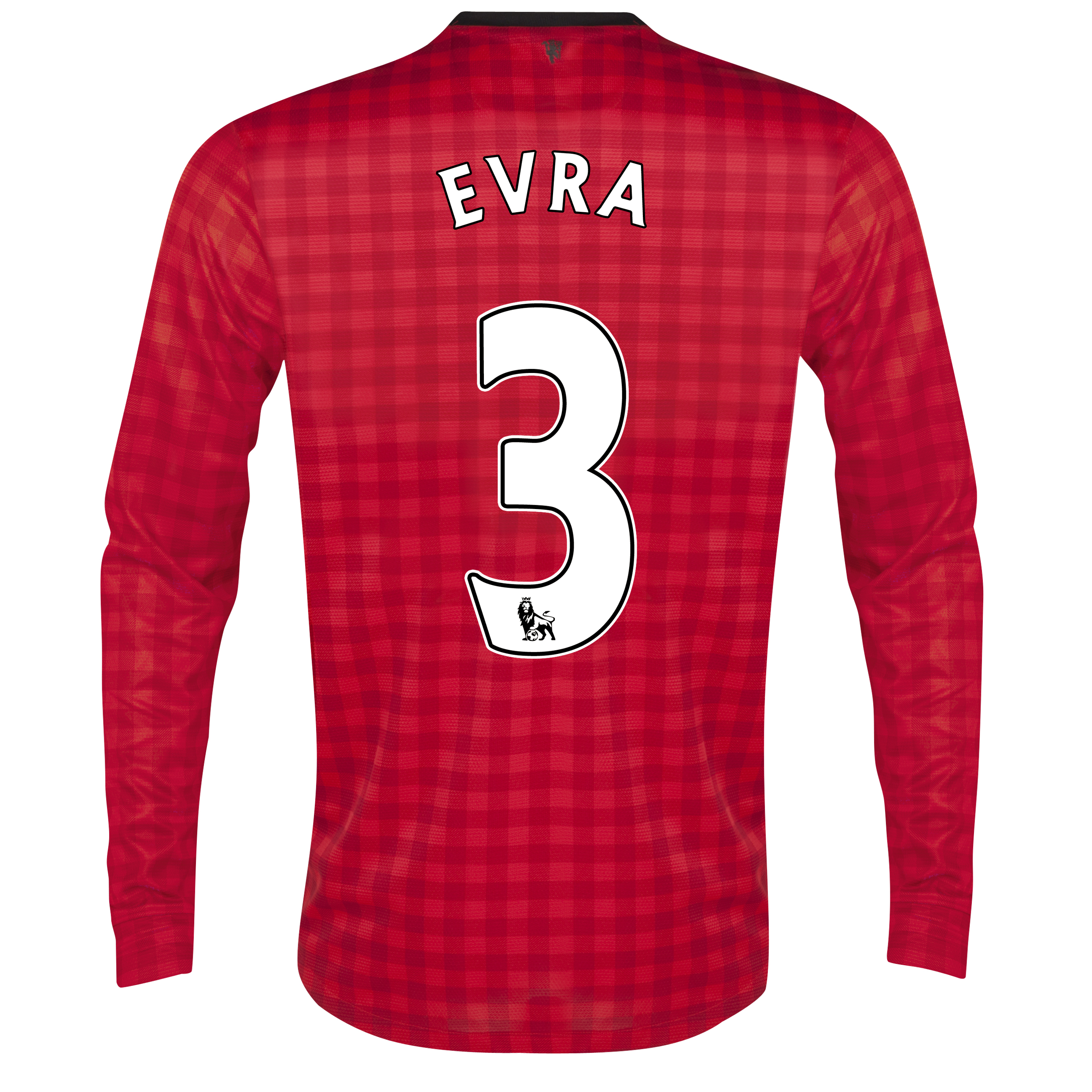 Manchester United Home Shirt 2012/13 - Long Sleeved with Evra 3 printing