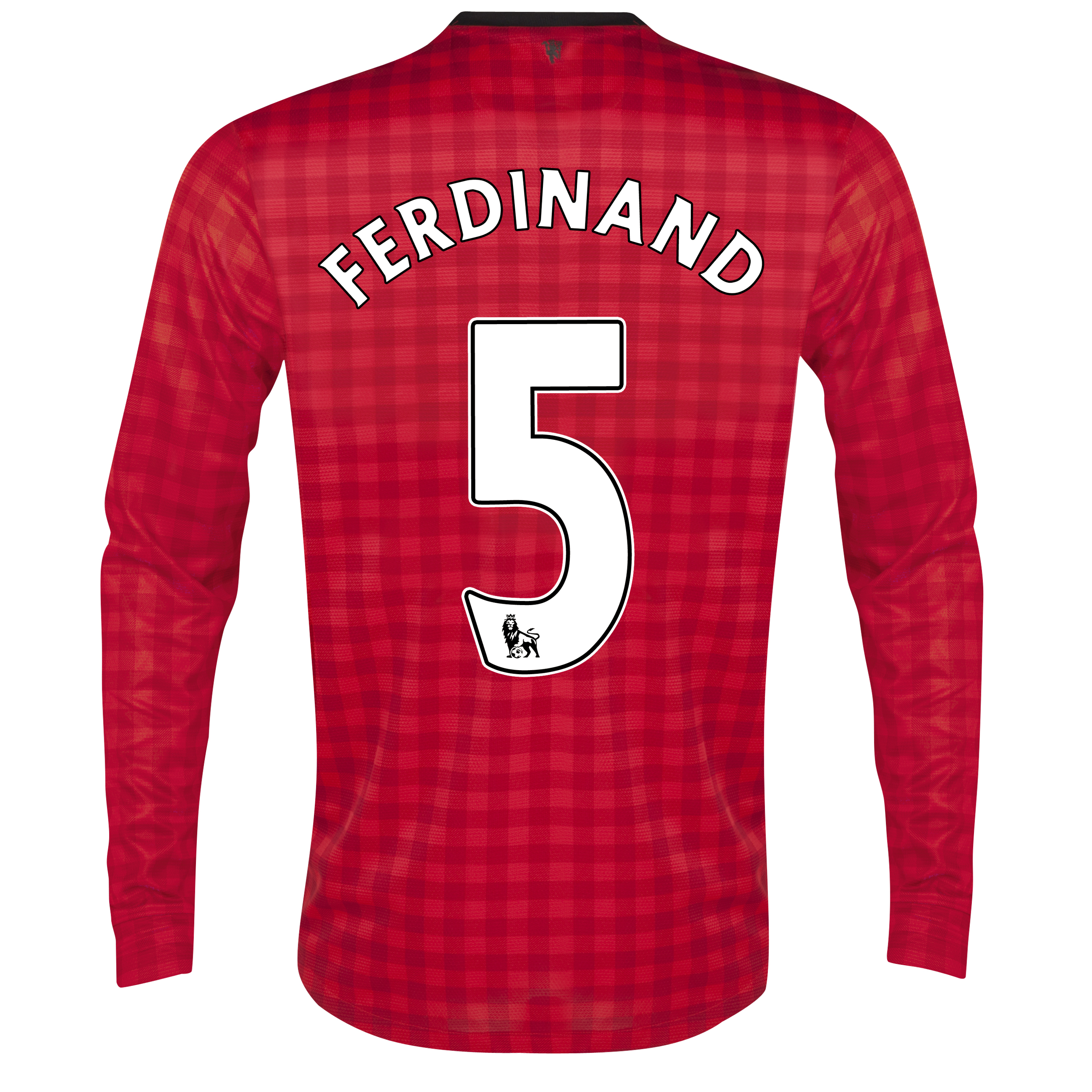 Manchester United Home Shirt 2012/13 - Long Sleeved with Ferdinand 5 printing