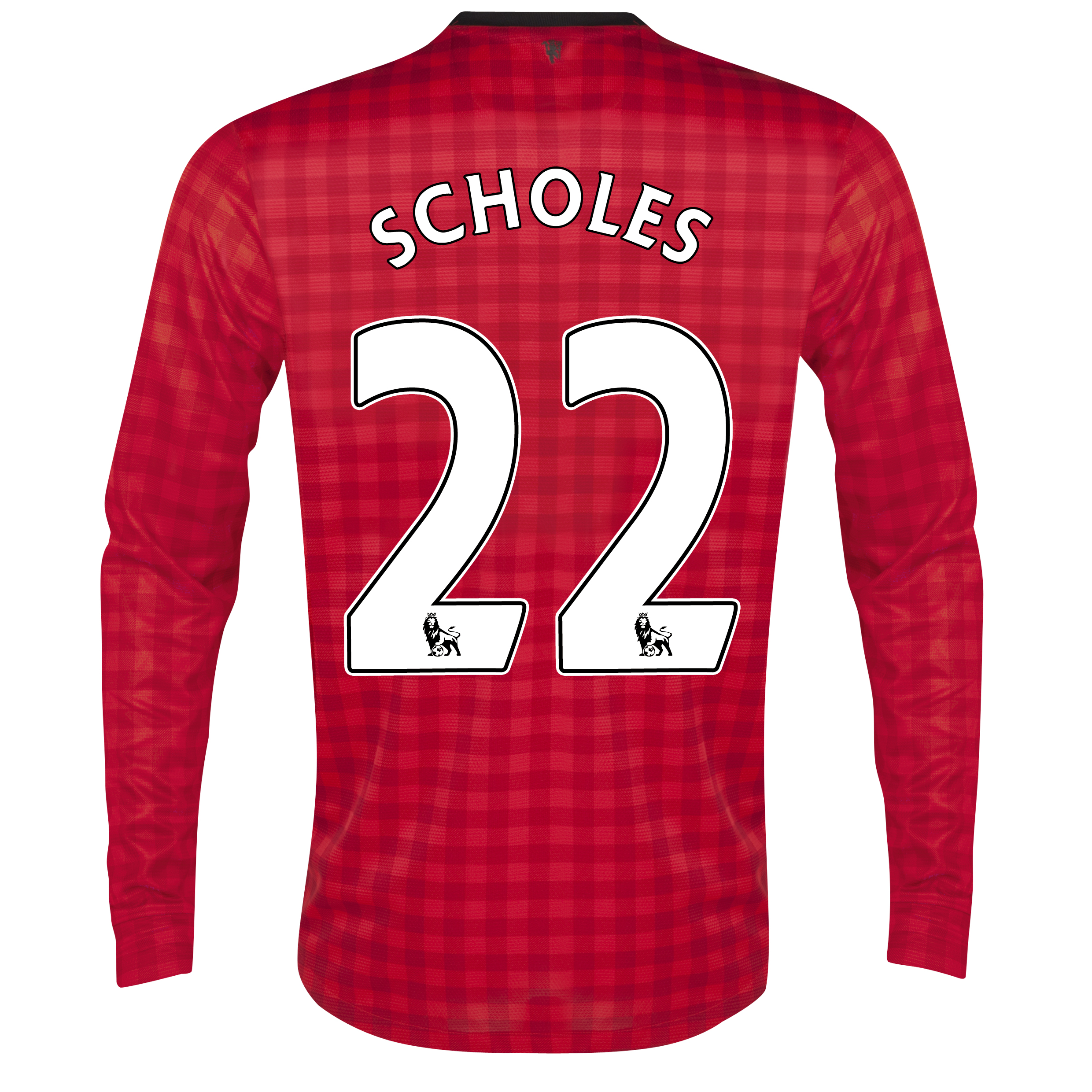 Manchester United Home Shirt 2012/13 - Long Sleeved with Scholes 22 printing