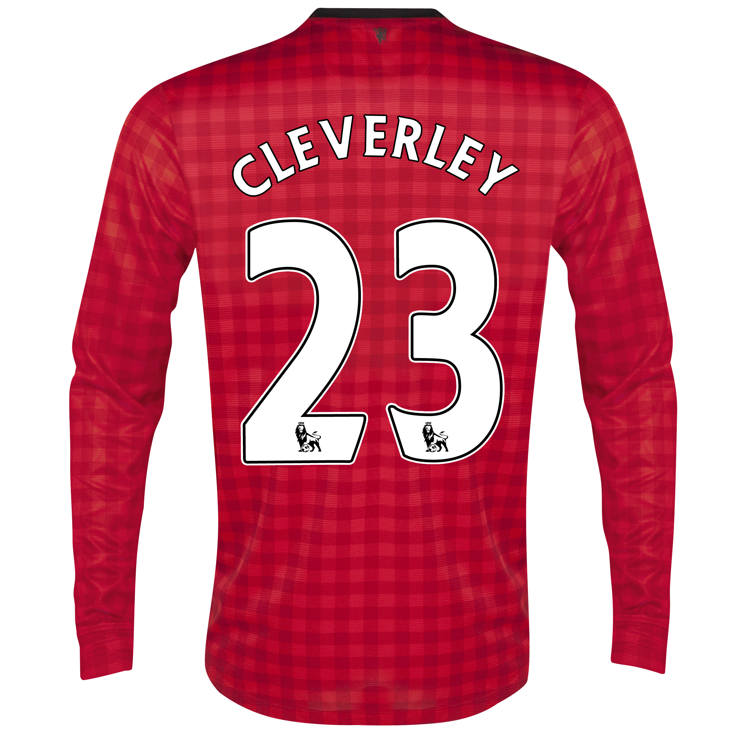 Manchester United Home Shirt 2012/13 - Long Sleeved with Cleverley 23 printing