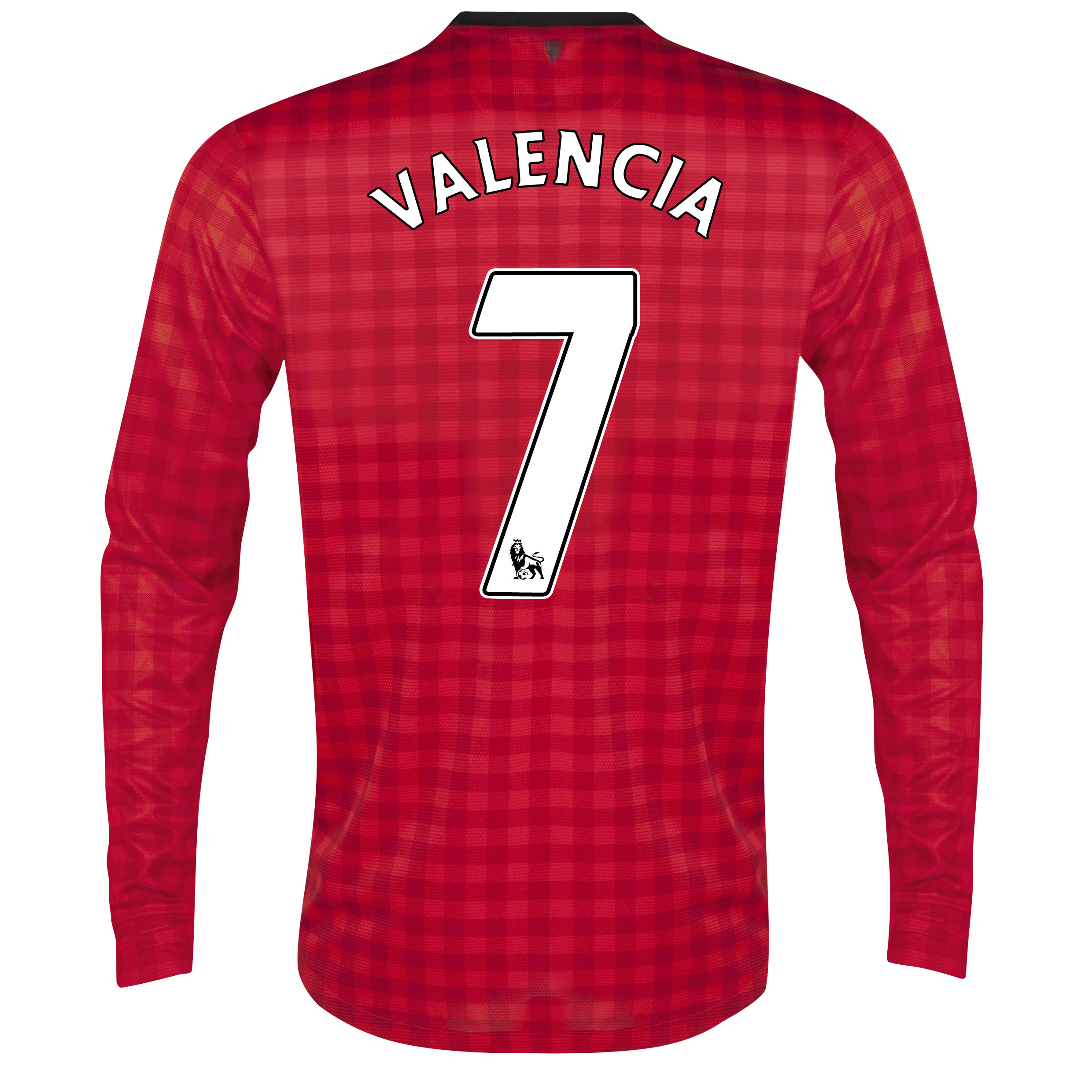 Manchester United Home Shirt 2012/13 - Long Sleeved with Valencia 7 printing