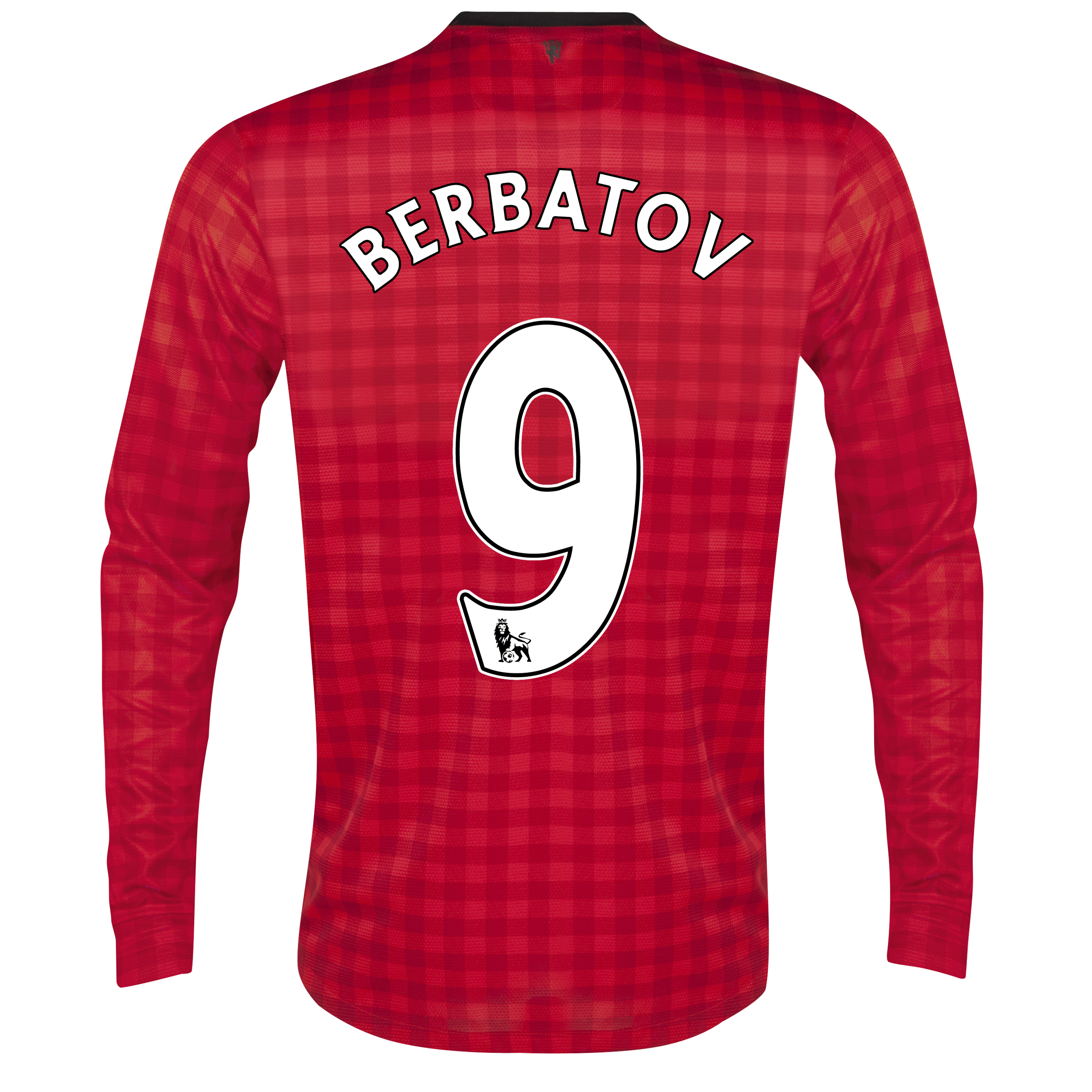 Manchester United Home Shirt 2012/13 - Long Sleeved  - Youths with Berbatov 9 printing