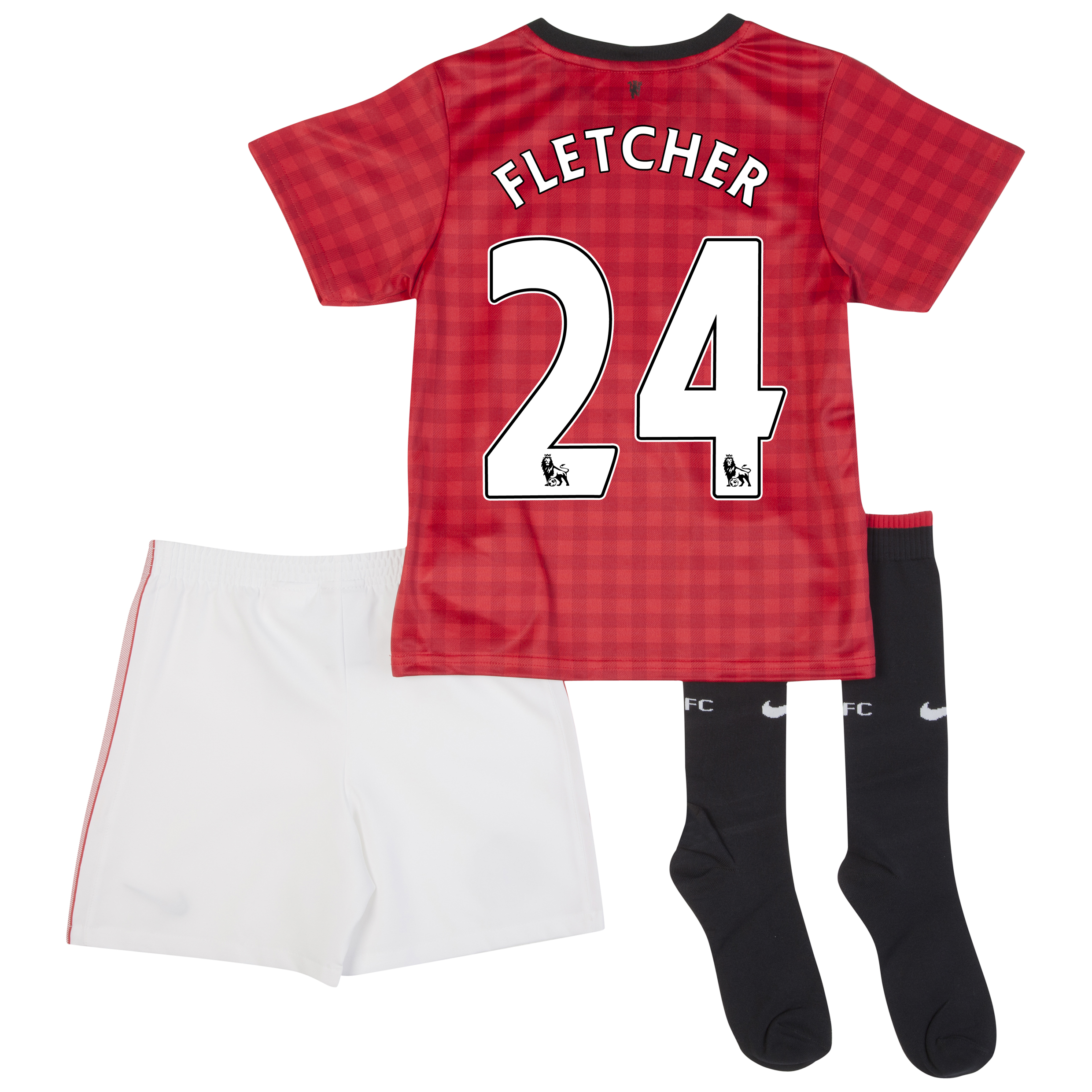 Manchester United Home Kit 2012/13 -  Little Boys with Fletcher 24 printing