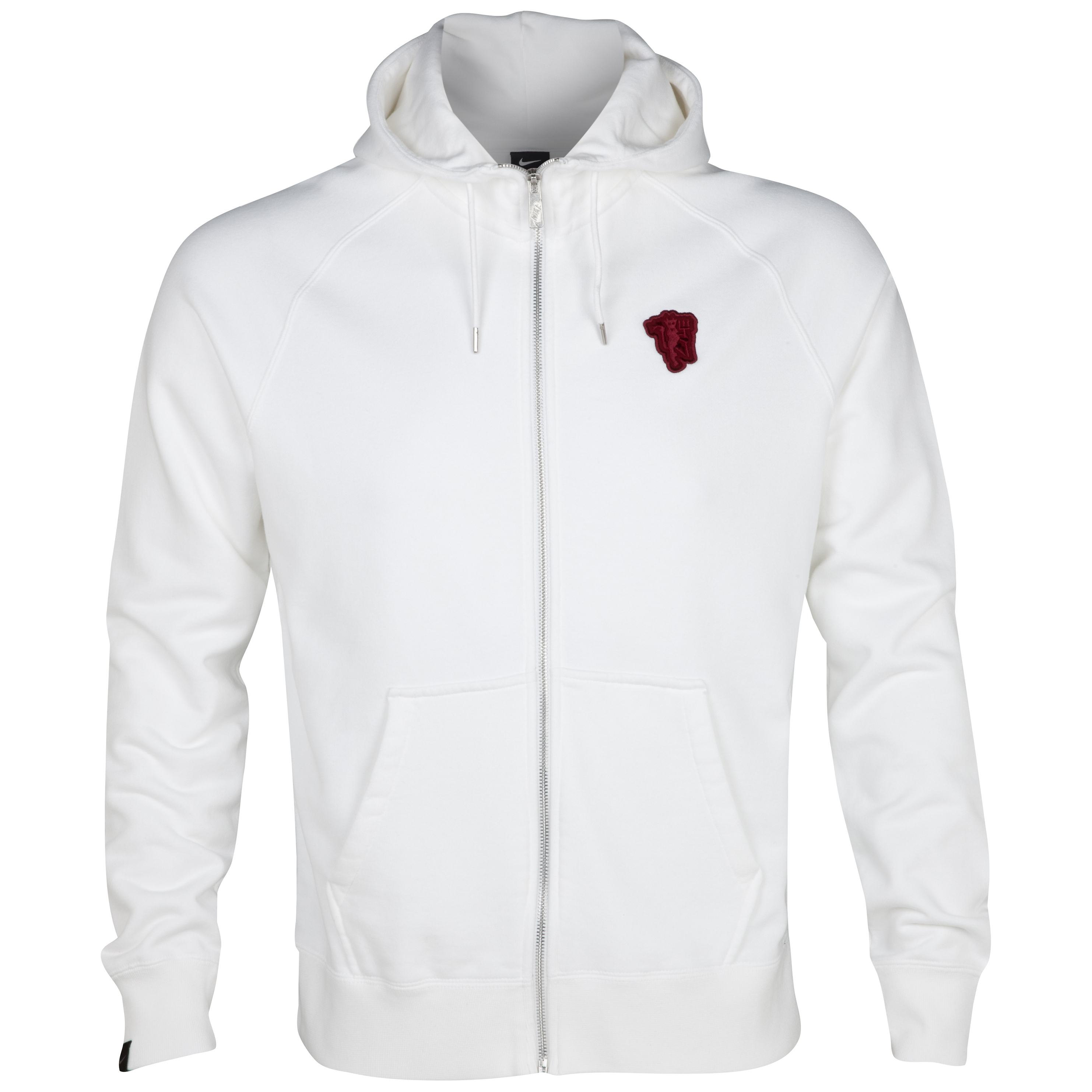 Manchester United AW77 Full Zip Hoodie - White