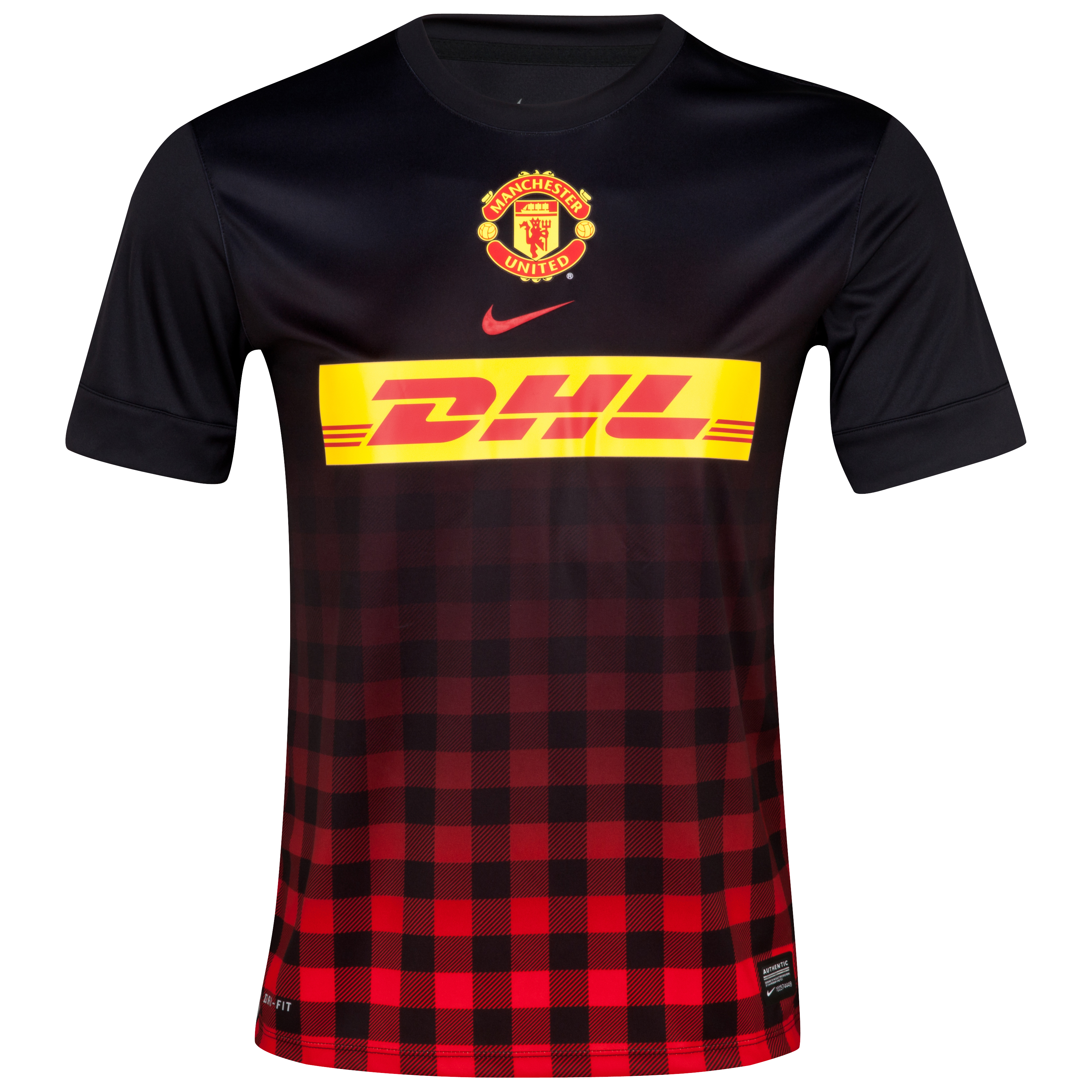 Manchester United Prematch Top II - Black/Challenge Red - Youths