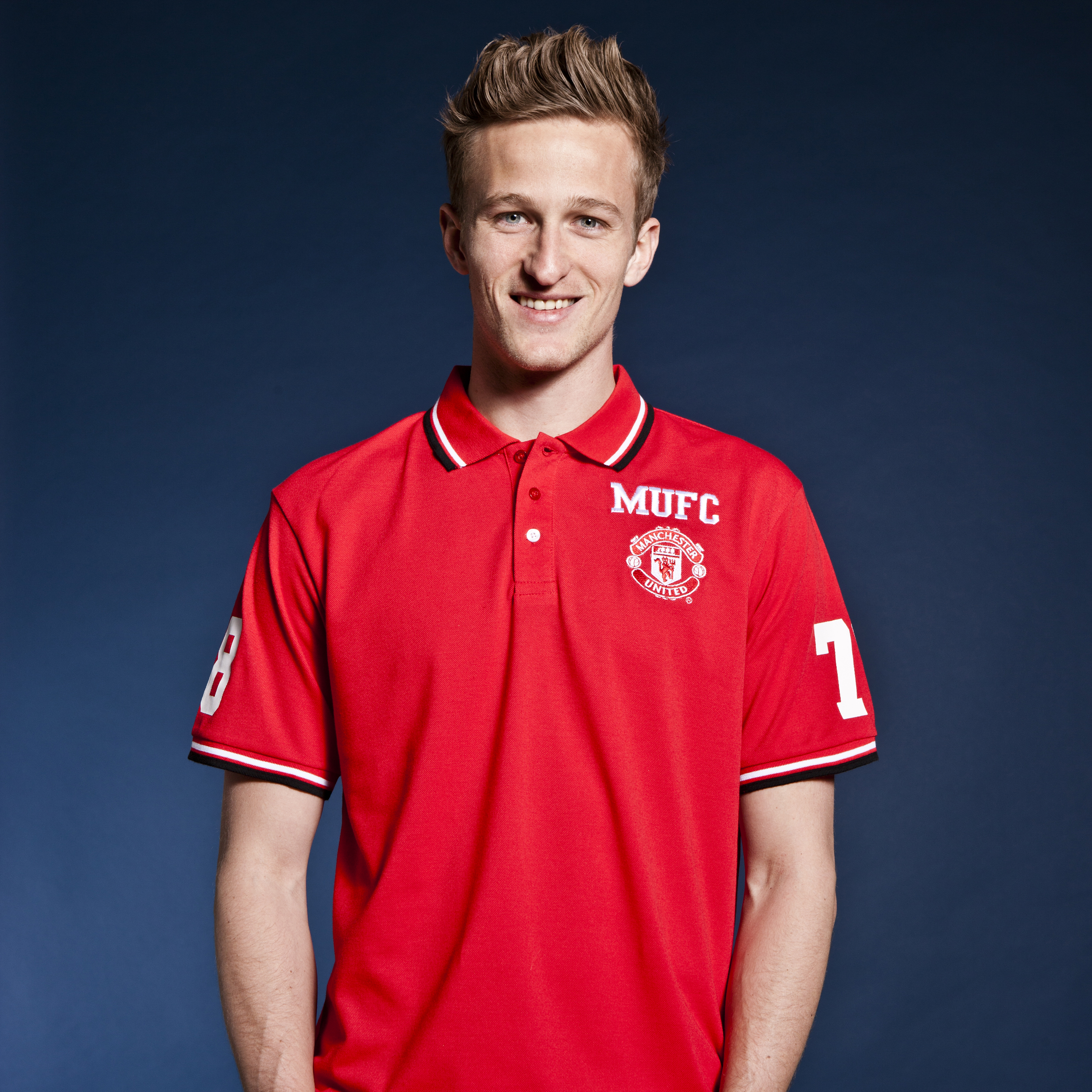 Manchester United Classic Graphic Pique Polo - OT Red - Mens