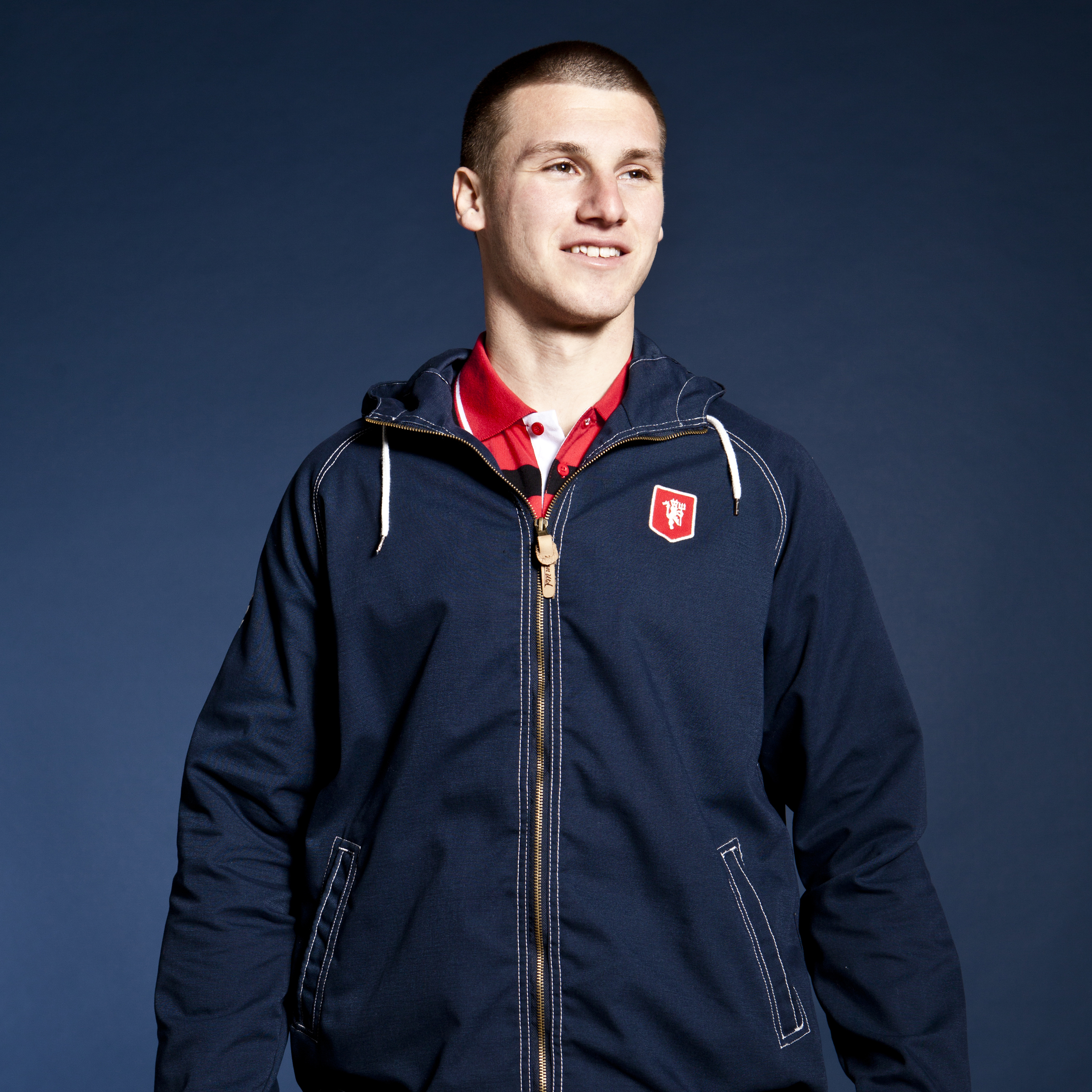 Manchester United Heritage Hooded Jacket - OT Navy - Mens