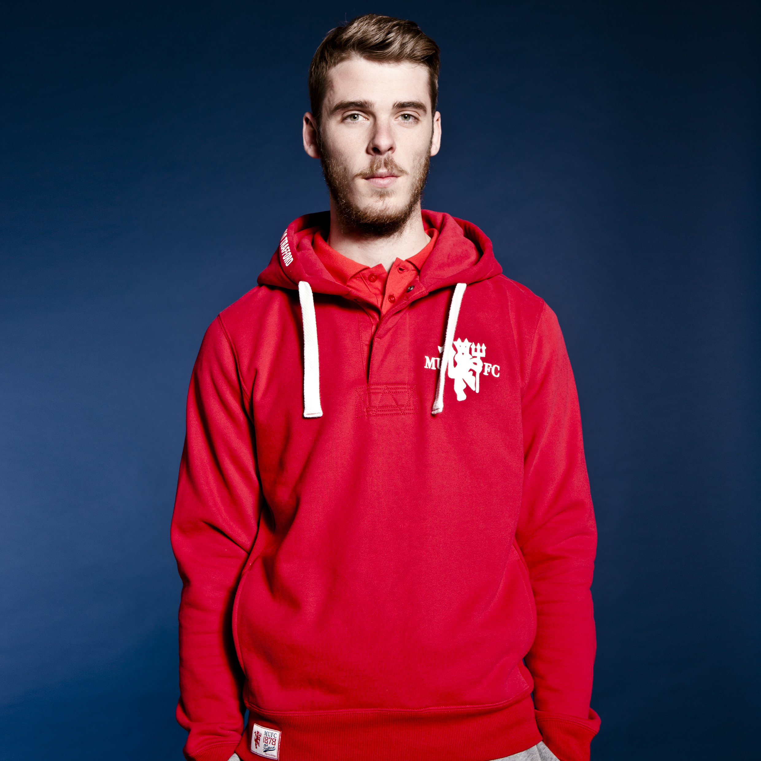 Manchester United Heritage Red Devil Placket Hoody - Rooster - Mens