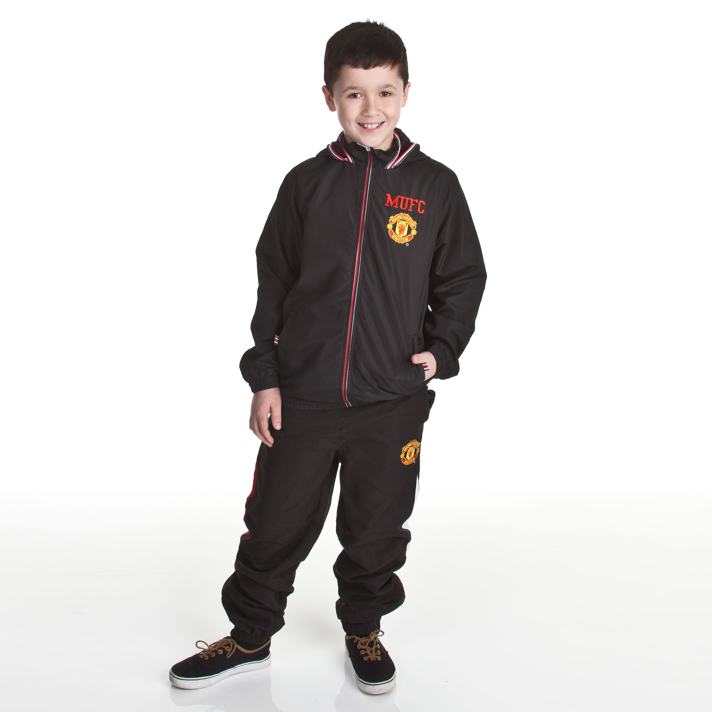 Manchester United Woven Track Pant - Black - Older Boys