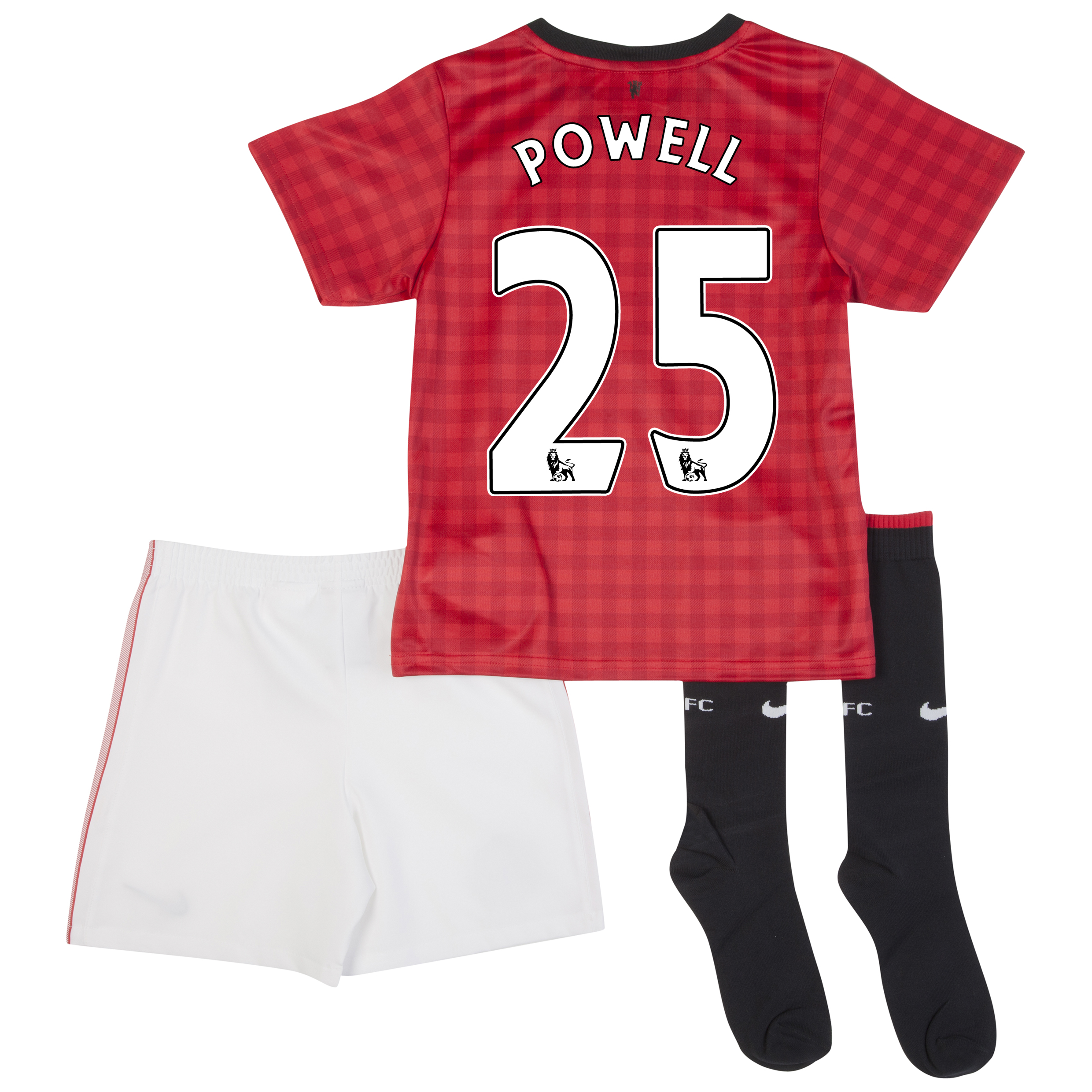 Manchester United Home Kit 2012/13 -  Little Boys with Powell 25 printing