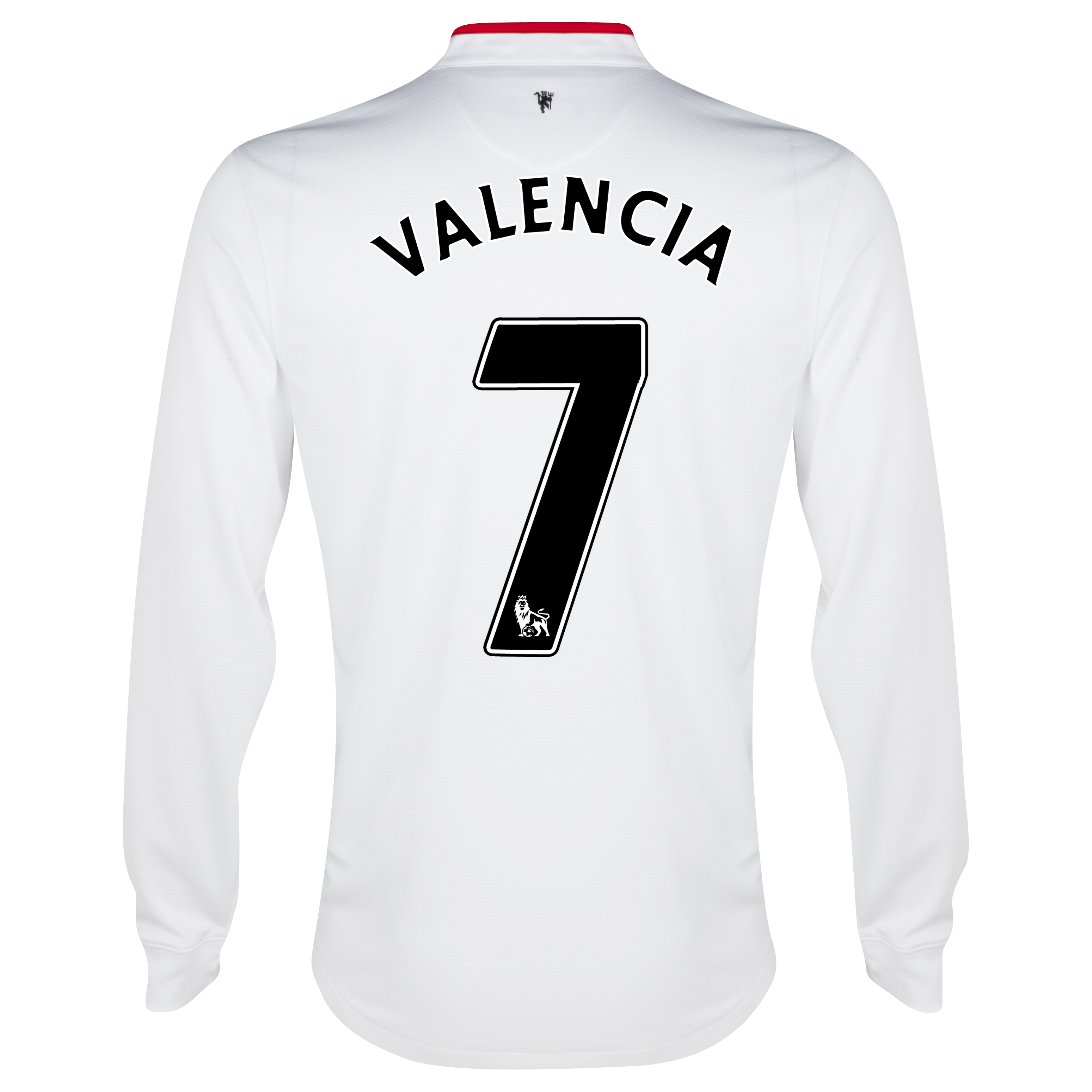Manchester United Away Shirt 2012/13 - Long Sleeved - Youths with Valencia 7 printing