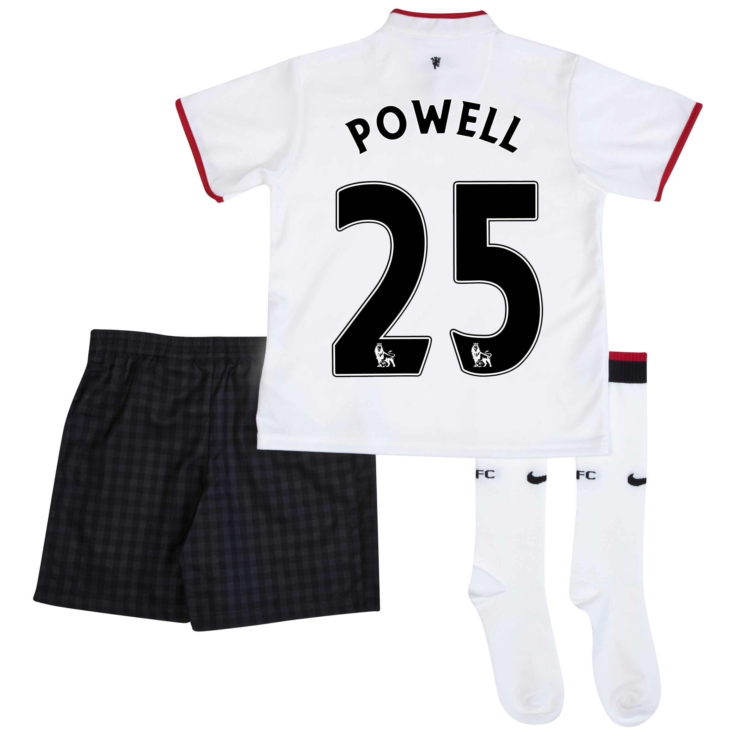 Manchester United Away Kit 2012/13 - Little Boys with Powell 25 printing