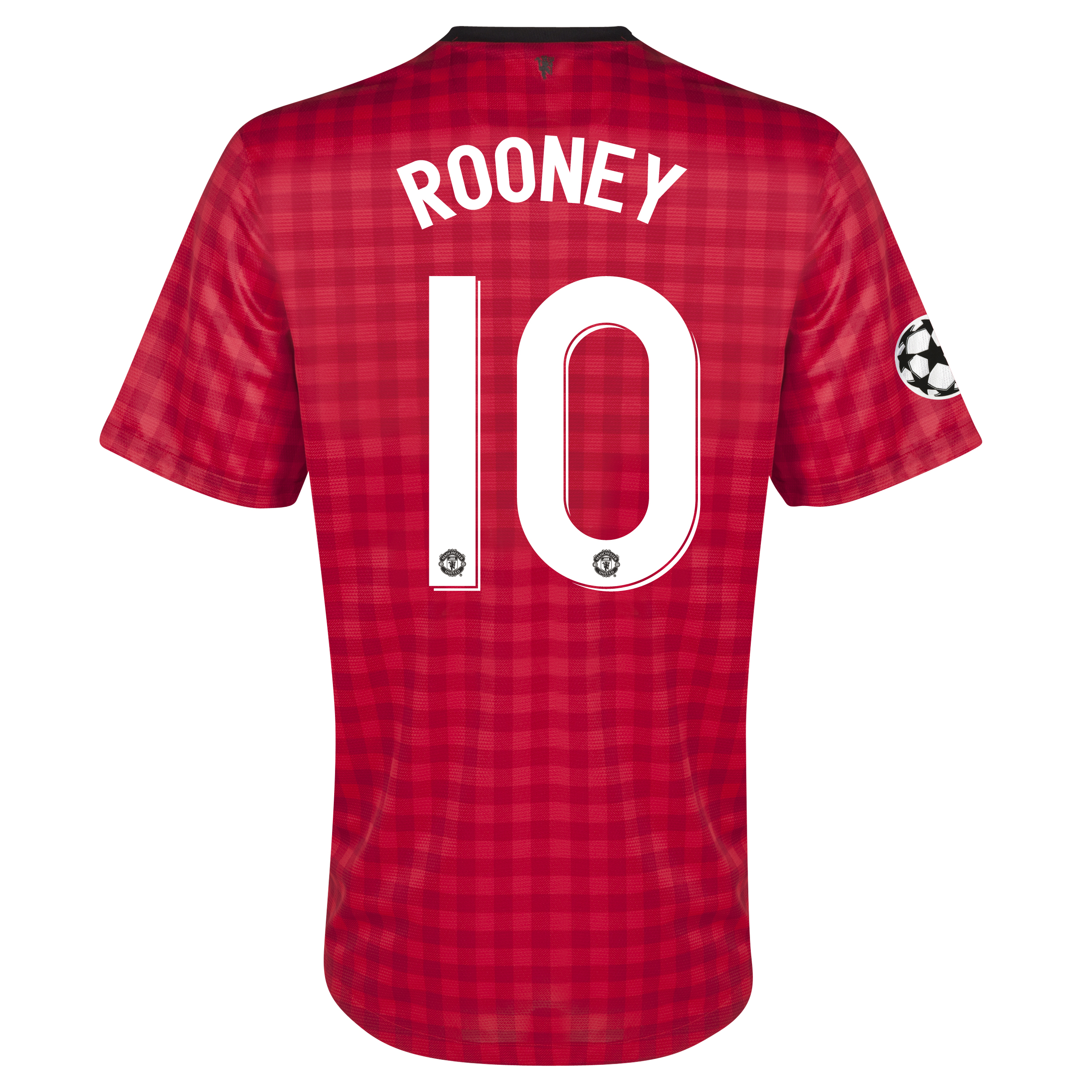 Manchester United UEFA Champions League Home Shirt 2012/13 - Kids with Rooney 10 printing