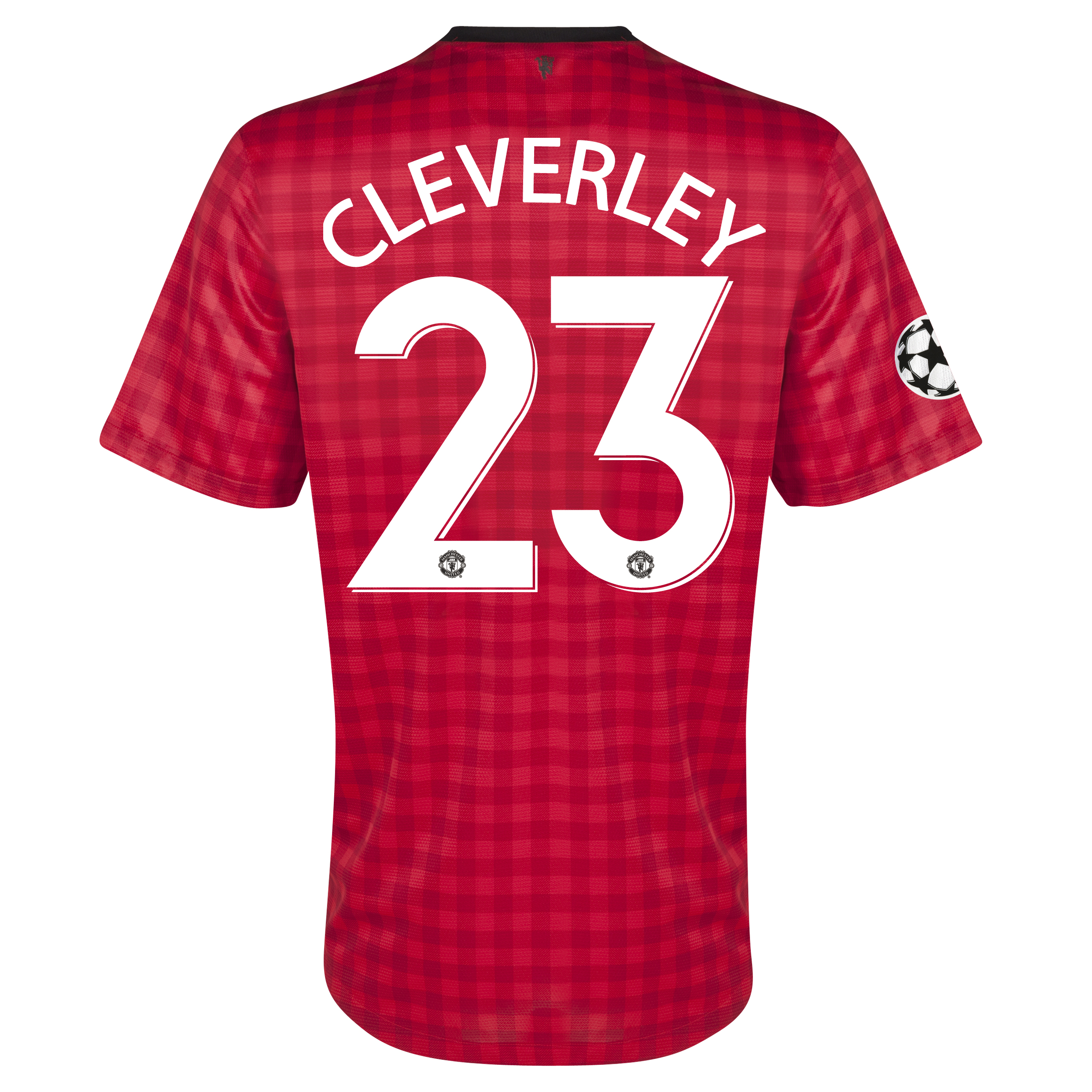Man United UEFA Champions League Home Shirt 2012/13  - Youths with Cleverley 23 printing