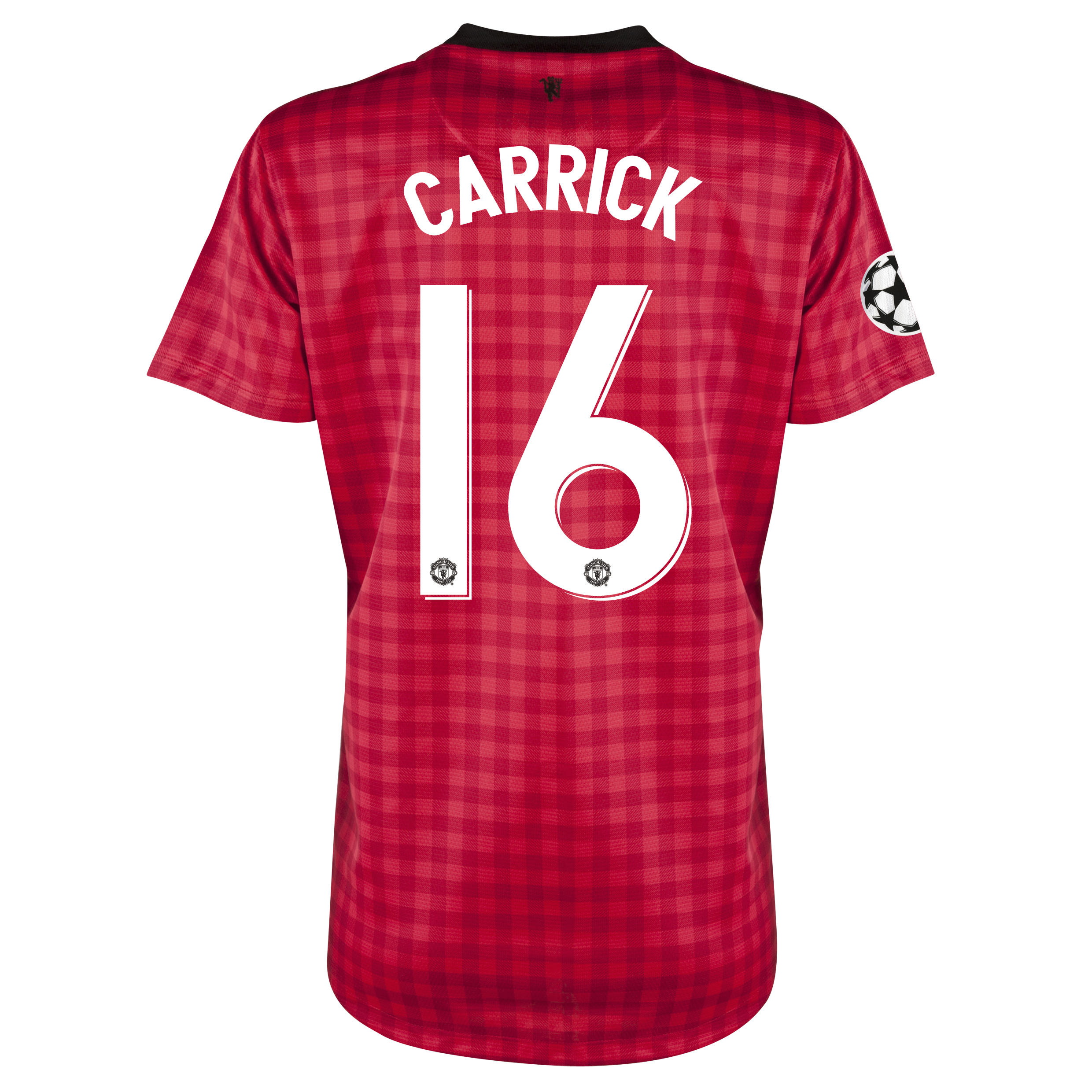 Man United UEFA Champions League Home Shirt 2012/13 - Womens with Carrick 16 printing