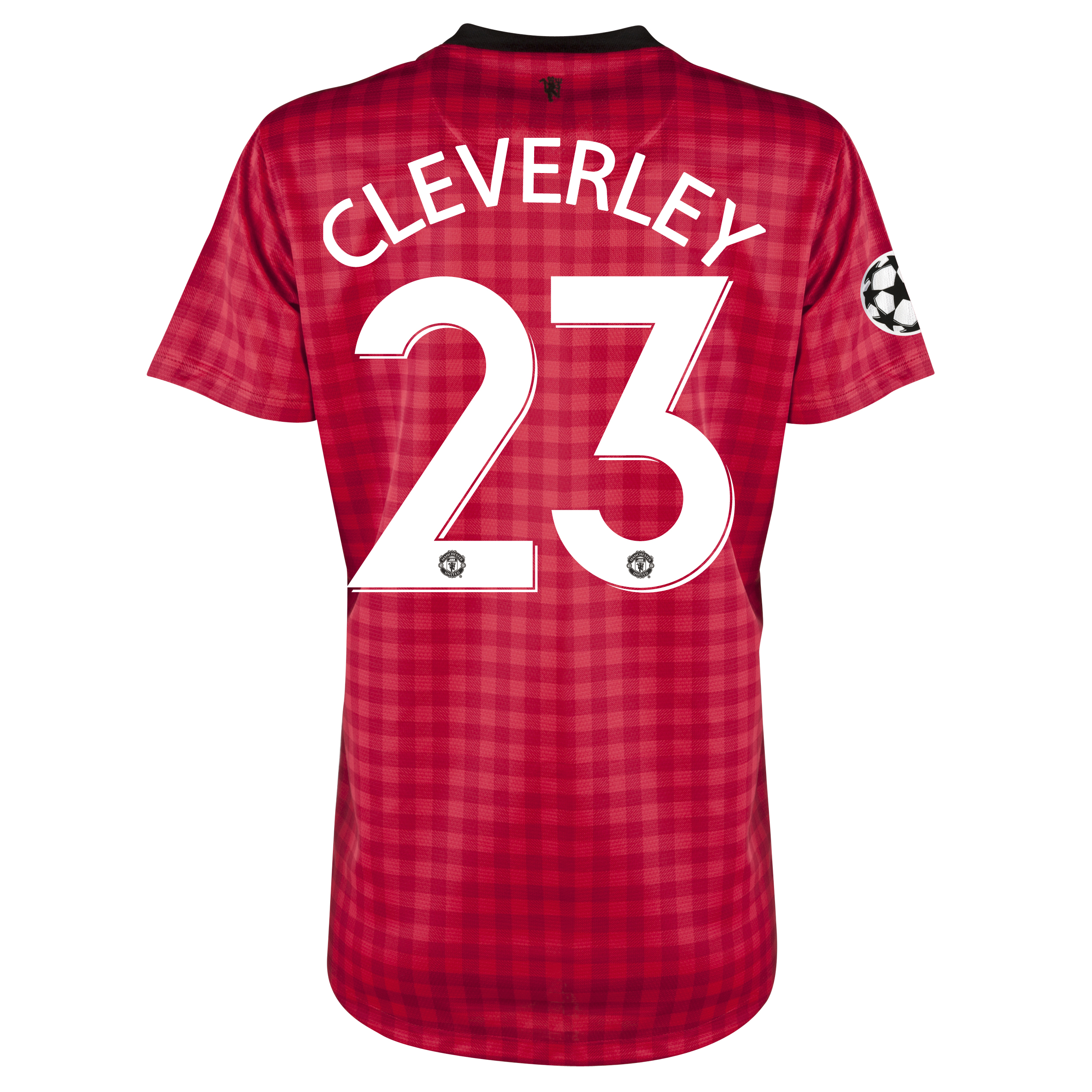Man United UEFA Champions League Home Shirt 2012/13 - Womens with Cleverley 23 printing
