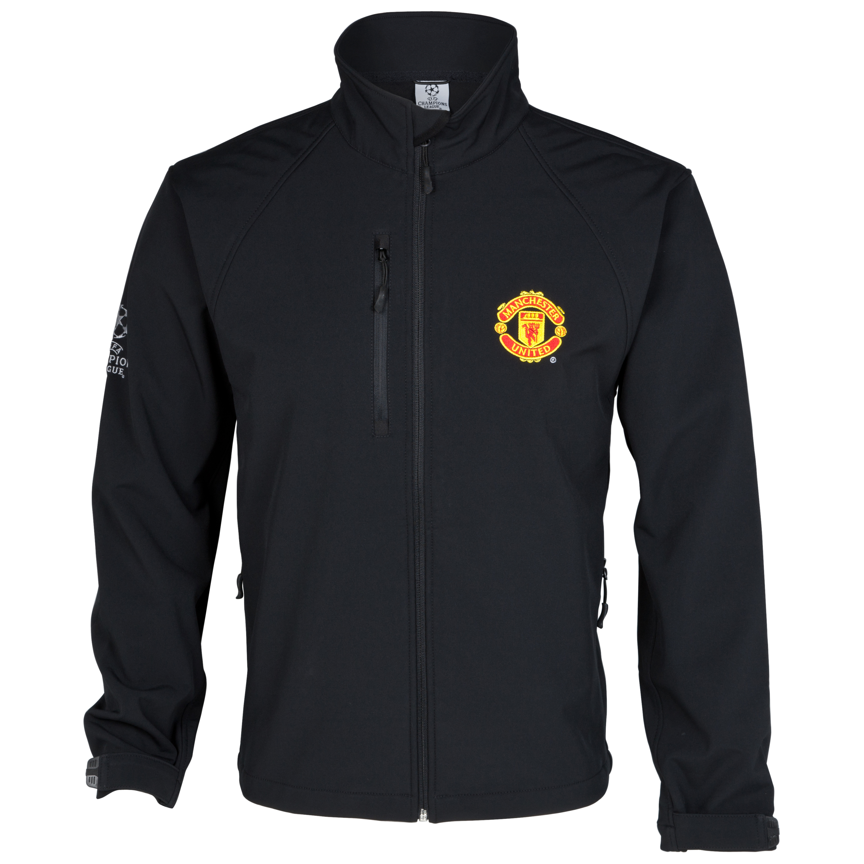 Manchester United UEFA Champions League Embroidered Soft Shell Jacket - Black