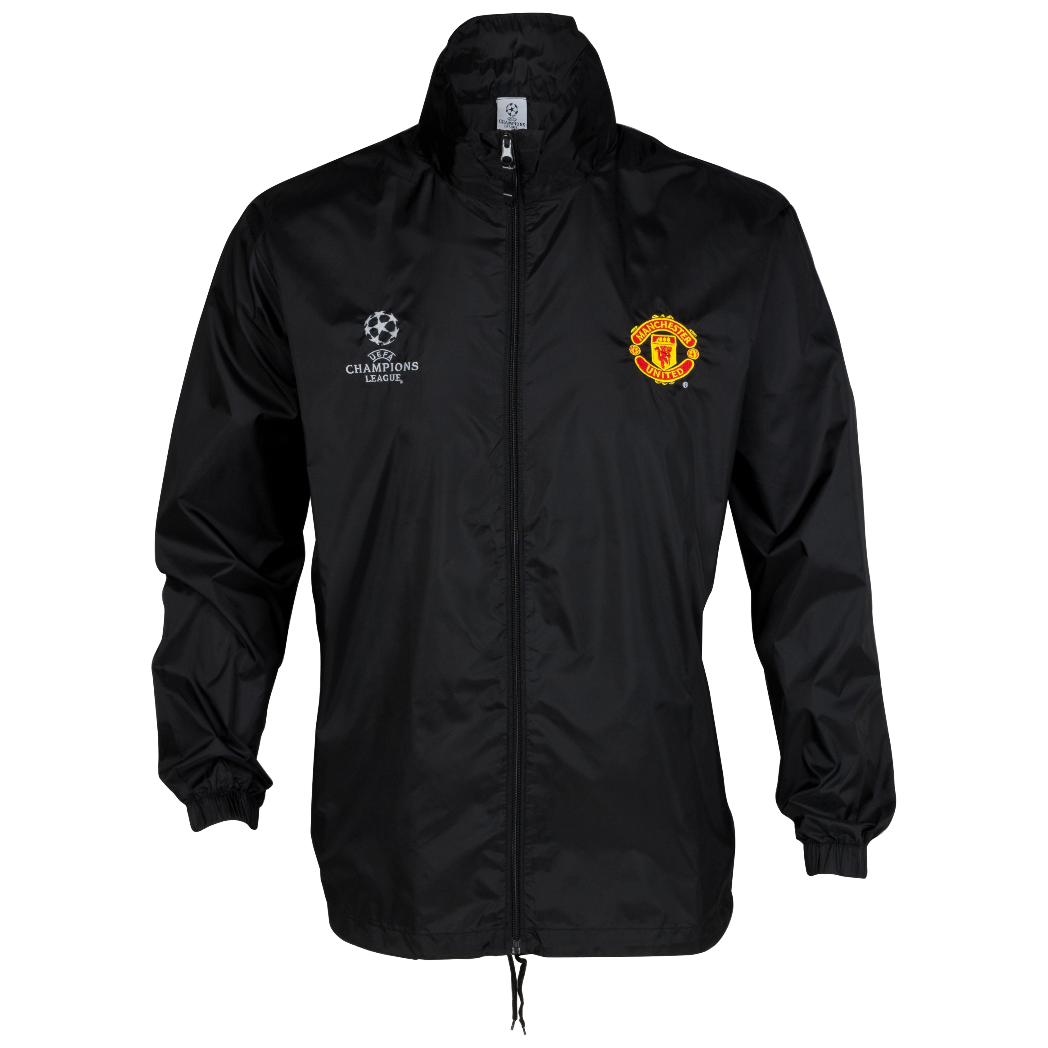 Manchester United UEFA Champions League Embroidered Windbreaker - Black