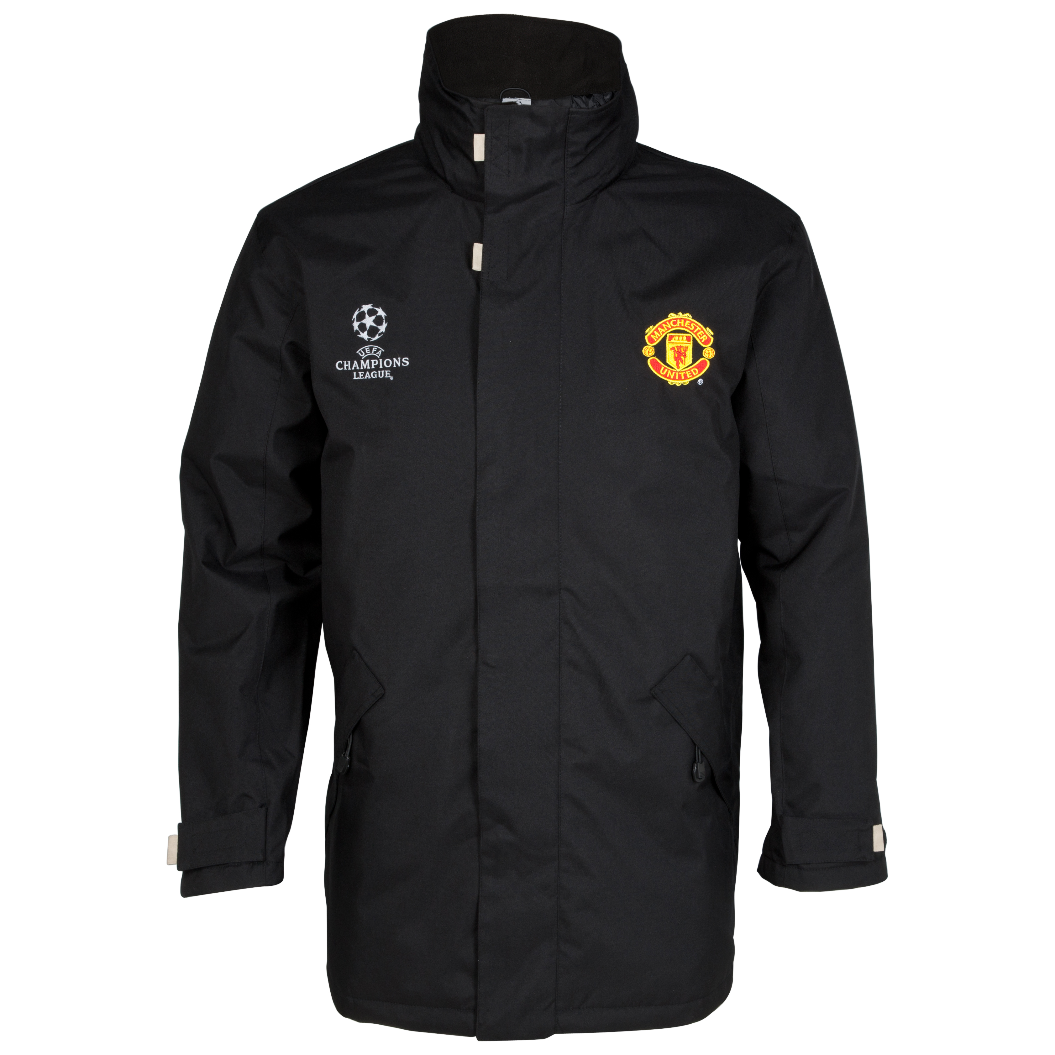 Manchester United UEFA Champions League Embroidered Heavy Weight Jacket - Black