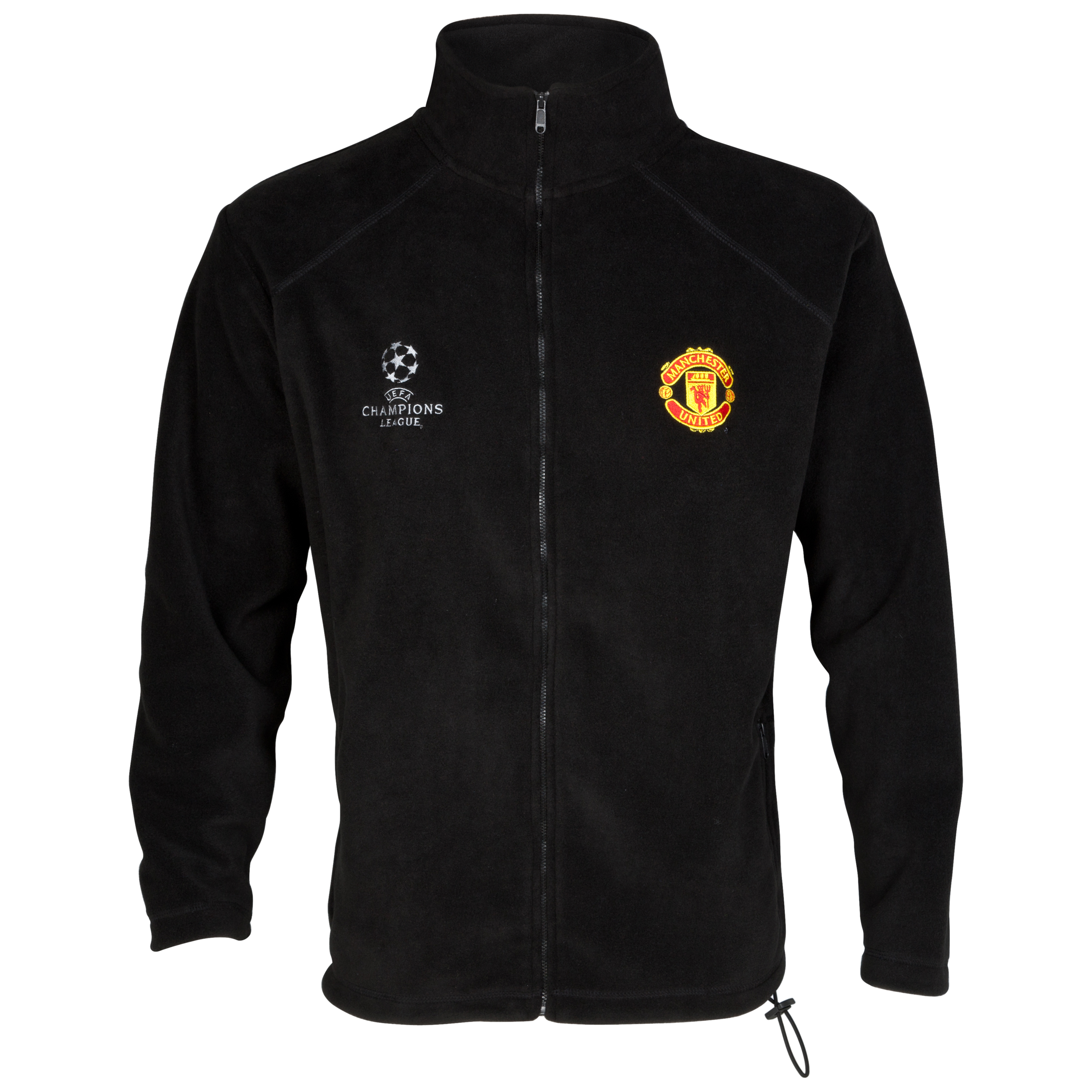 Manchester United UEFA Champions League Embroidered Fleece Jacket - Black