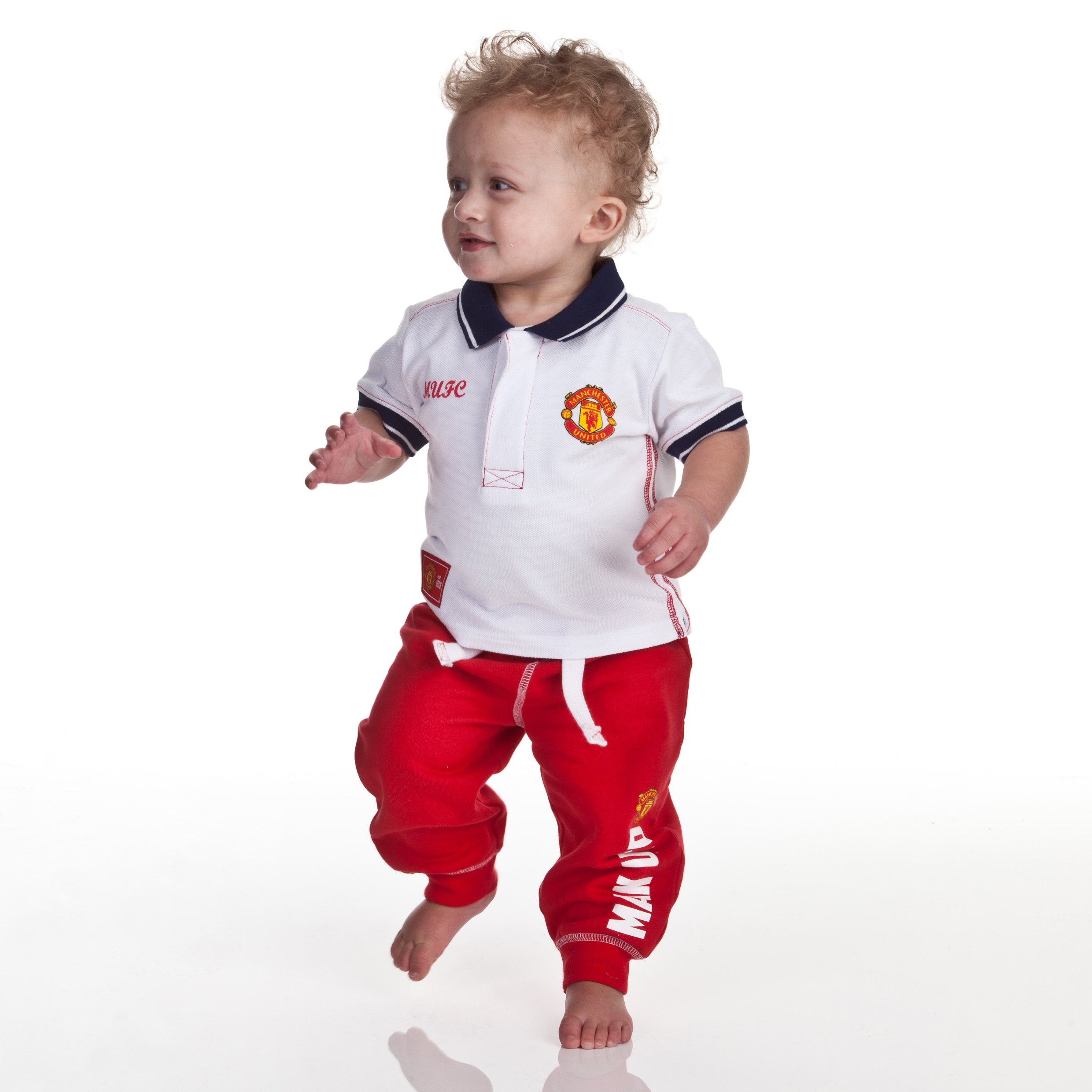 Manchester United Old Trafford Polo - White - Baby Boys
