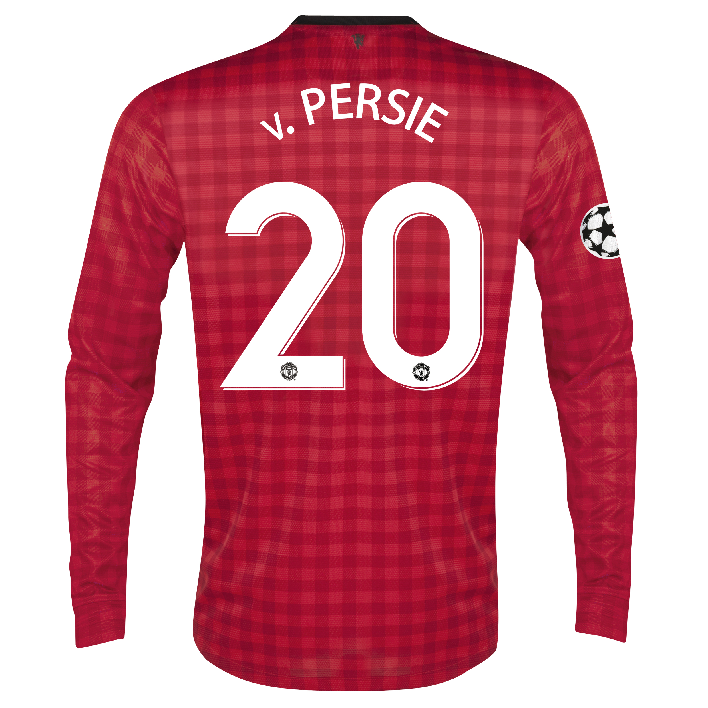 Manchester United UEFA Champions League Home Shirt 2012/13 - Long Sleeved with v.Persie 20 printing