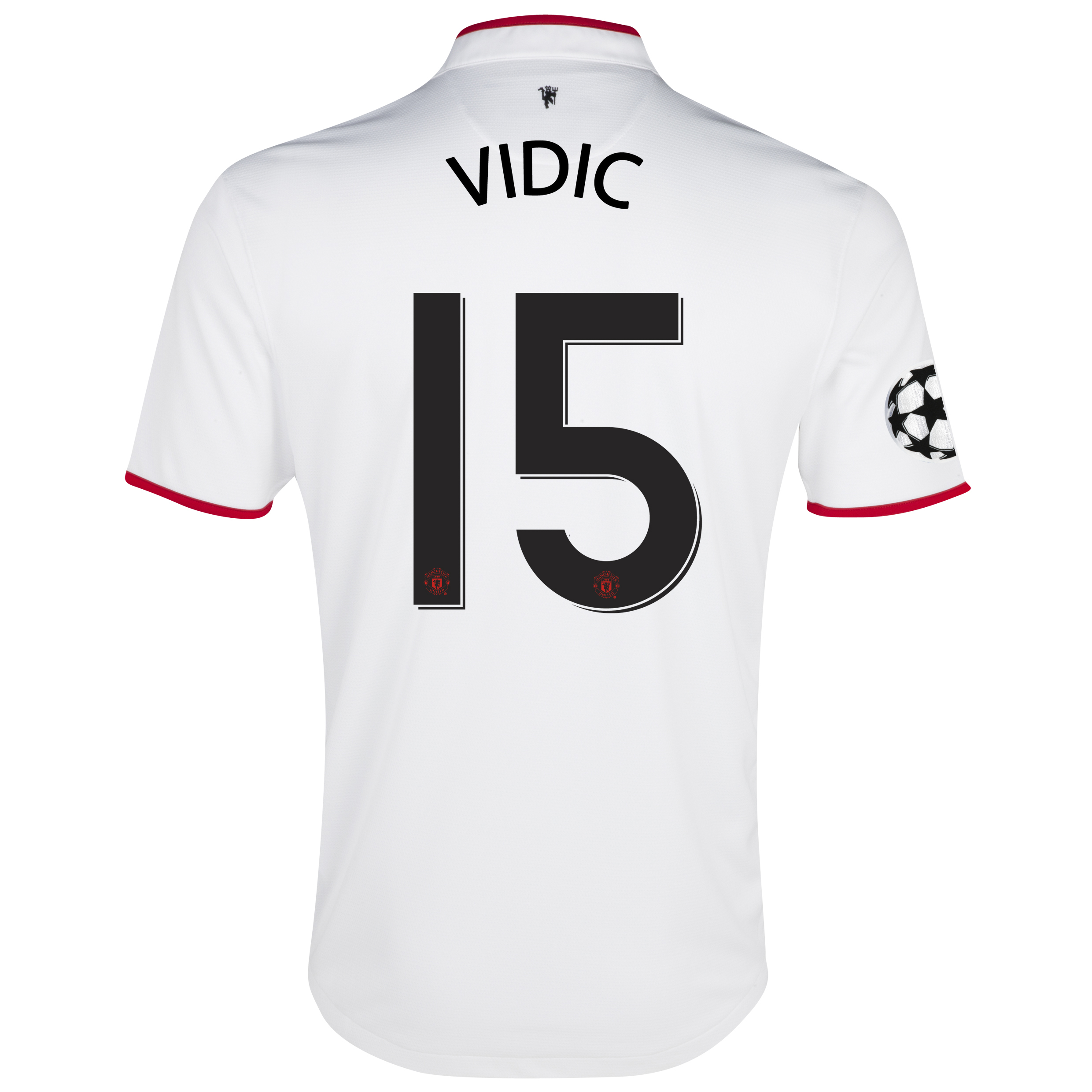 Manchester United UEFA Champions League Away Shirt 2012/13 with Vidic 15 printing
