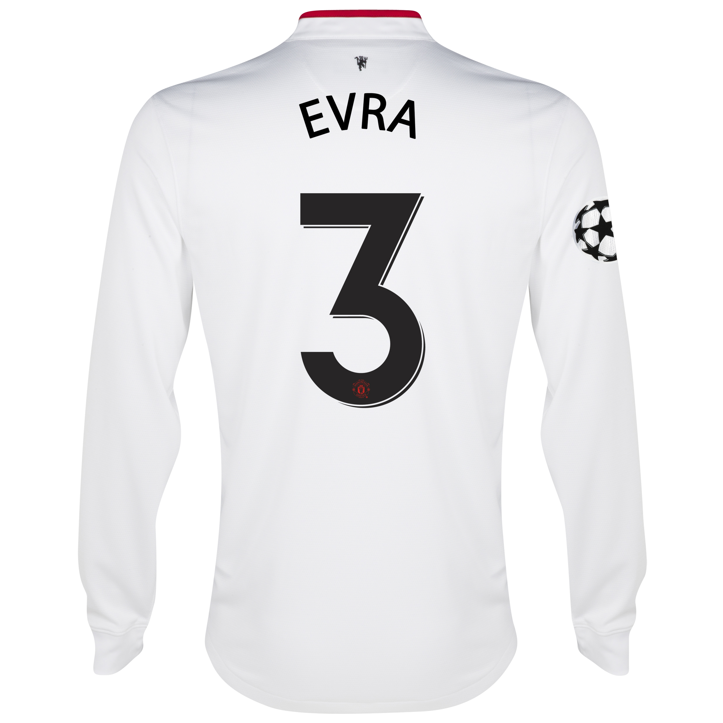 Manchester United UEFA Champions League Away Shirt 2012/13 - Long Sleeved - Kids with Evra 3 printing