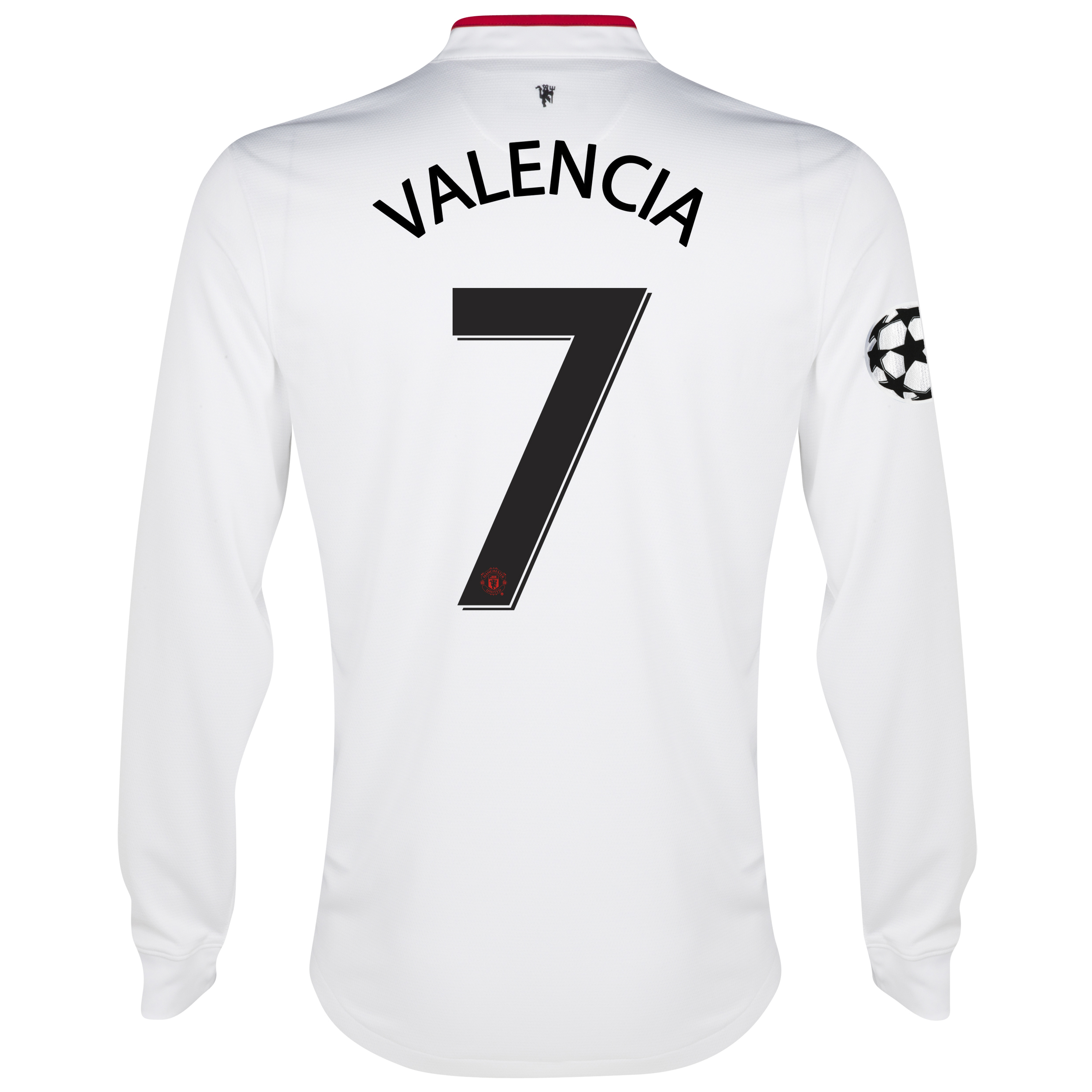 Manchester United UEFA Champions League Away Shirt 2012/13 - Long Sleeved - Kids with Valencia 7 printing