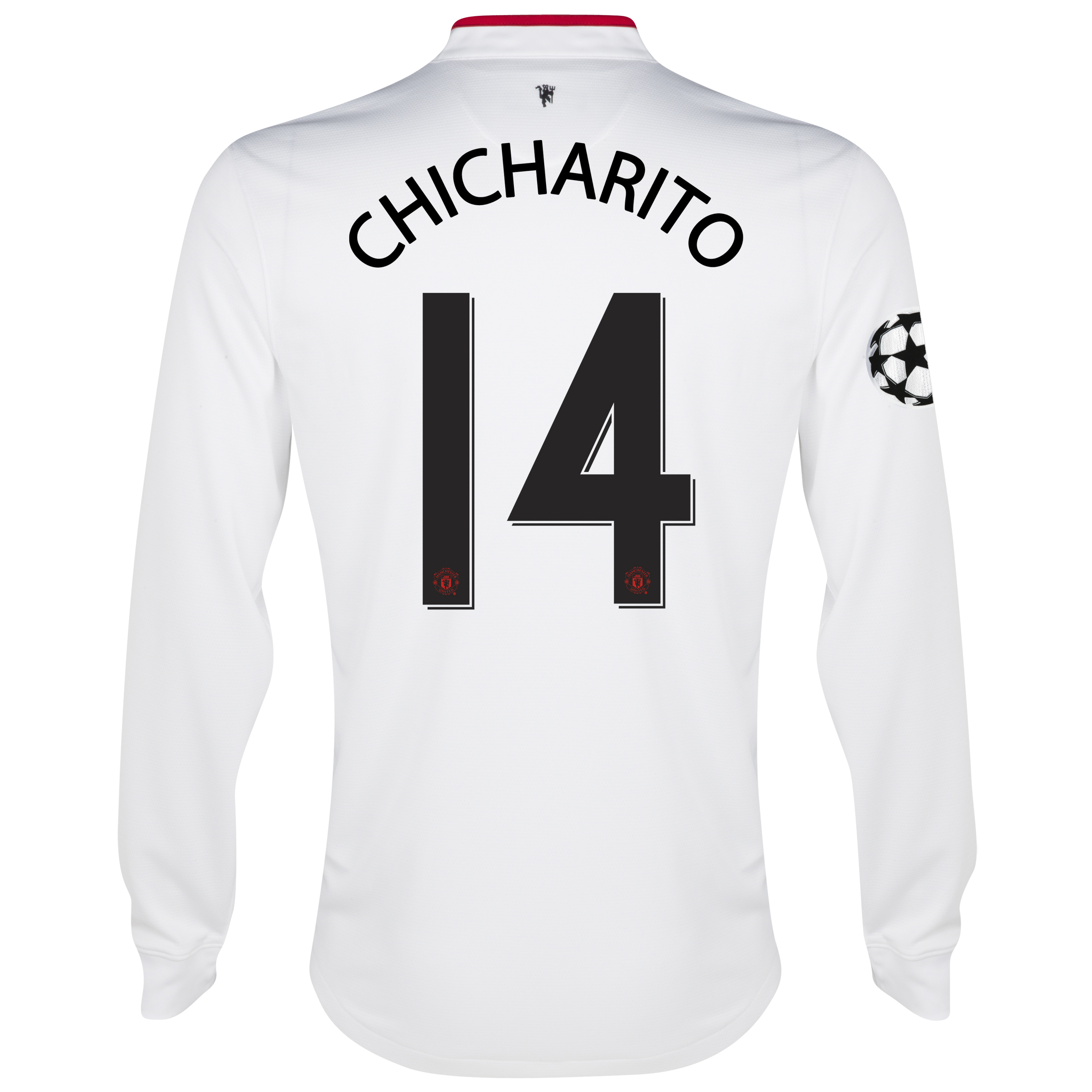 Manchester United UEFA Champions League Away Shirt 2012/13 - Long Sleeved - Kids with Chicharito 14 printing