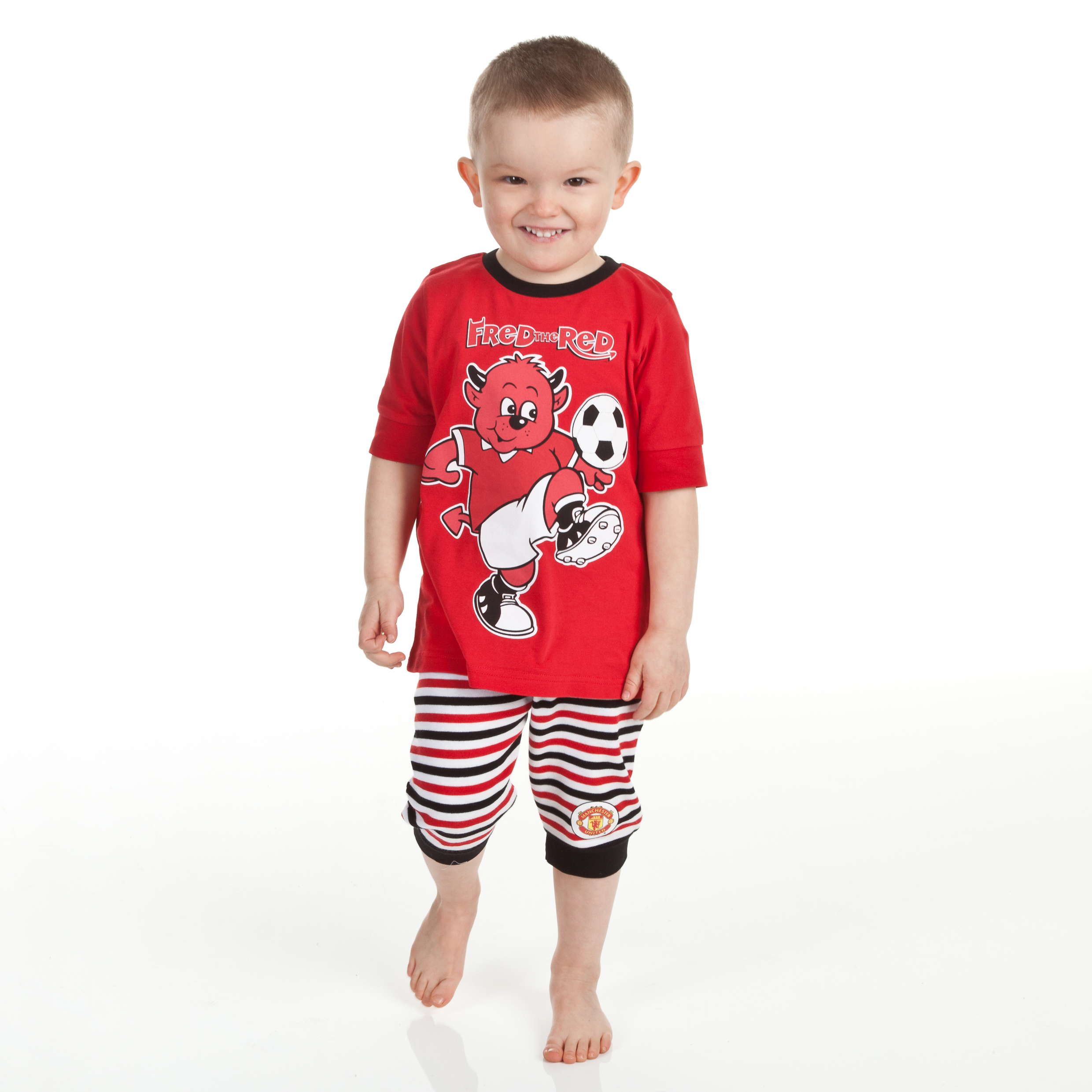 Manchester United Fred The Red Snuggle Fit Pyjamas - Red/Black - Infant Boys