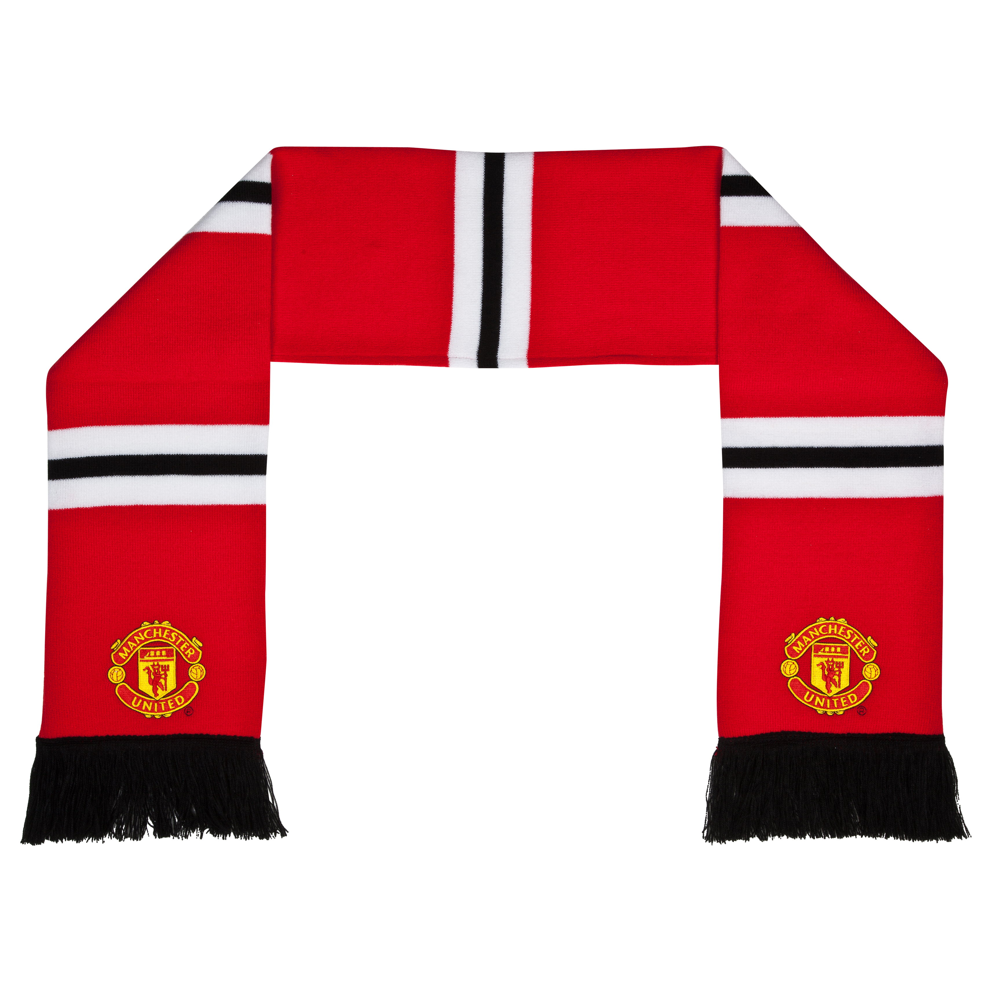 Manchester United Retro Bar Scarf - Red - Adult