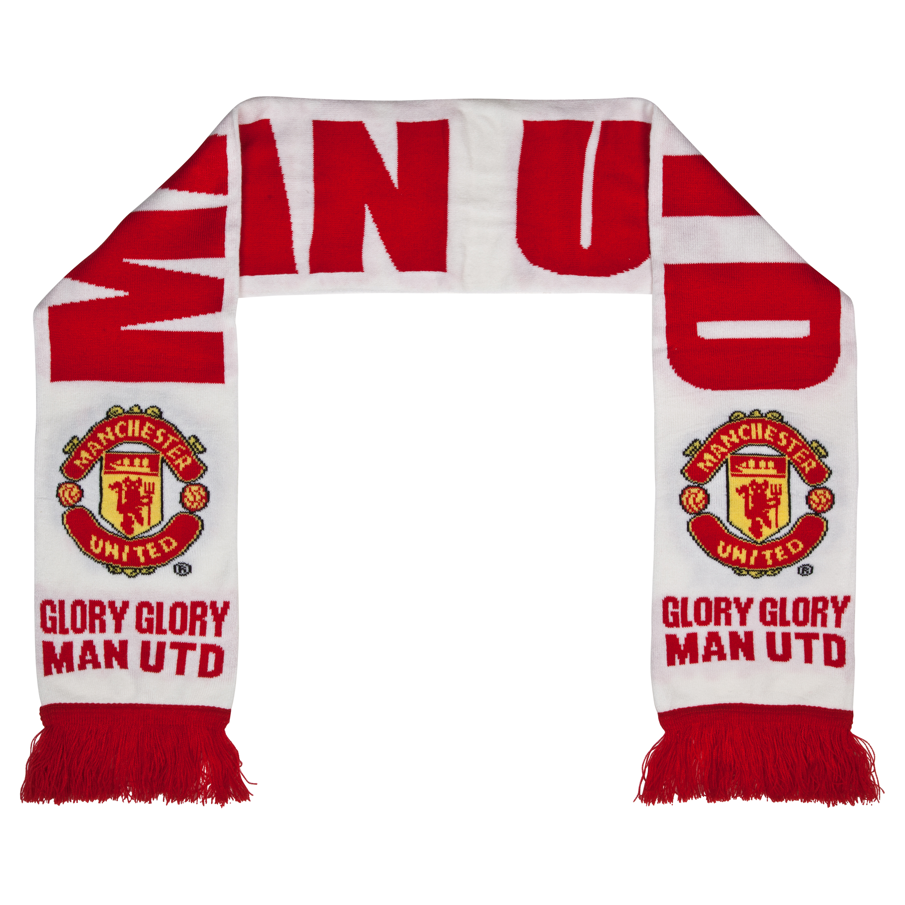 Manchester United Fan Scarf - White - Adult
