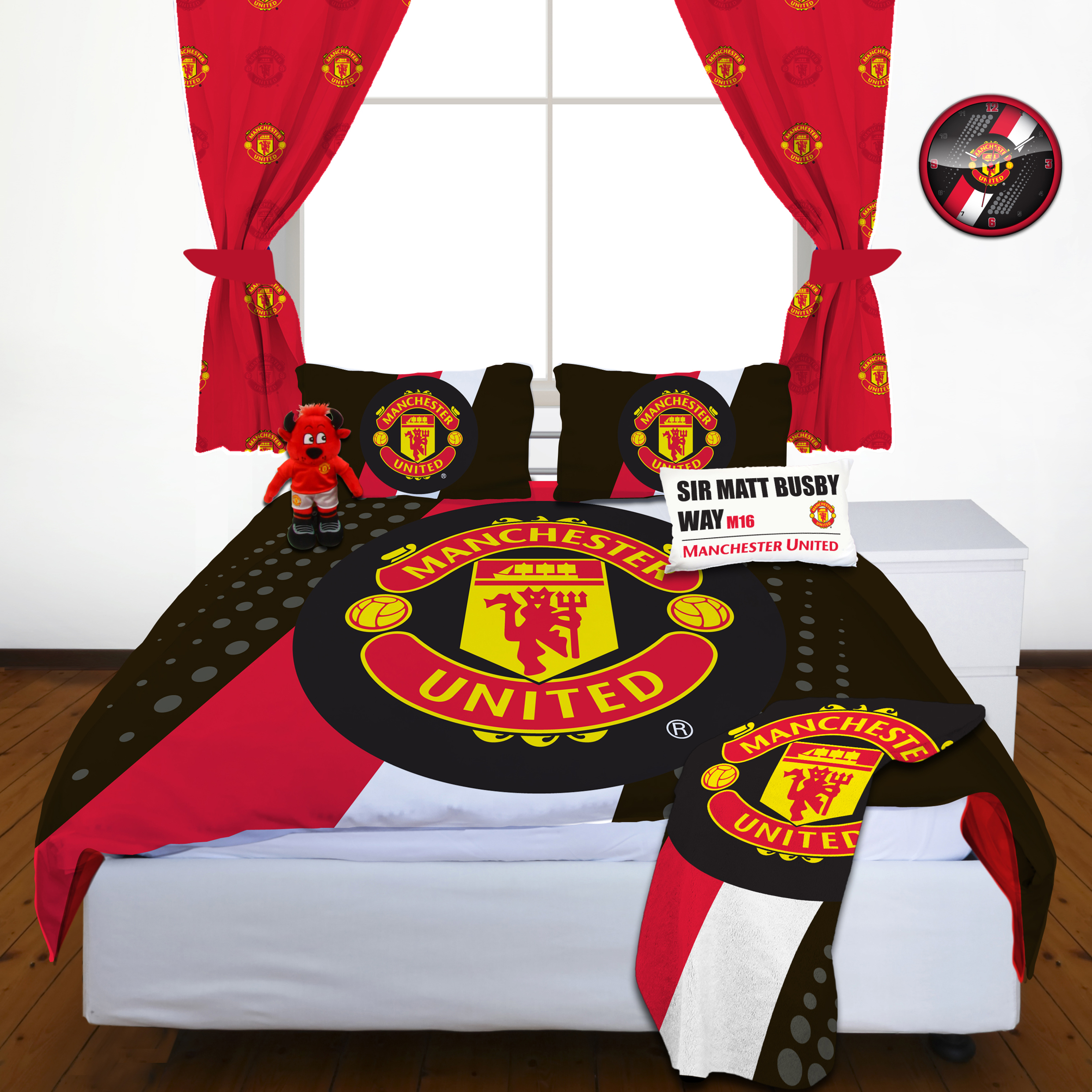 Manchester United Stripe Duvet - Double