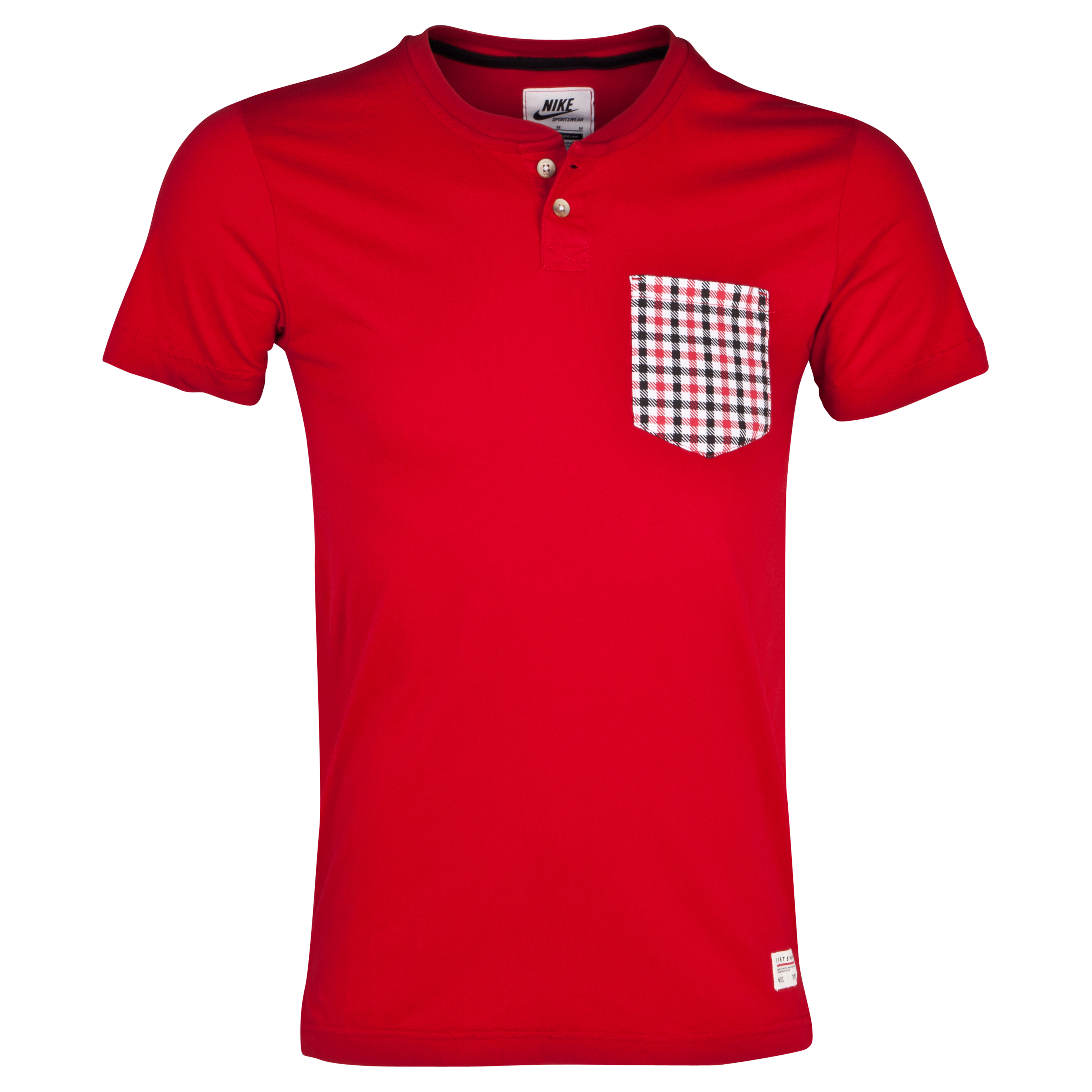 Manchester United Covert Pocket Henley T-Shirt - Gym Red