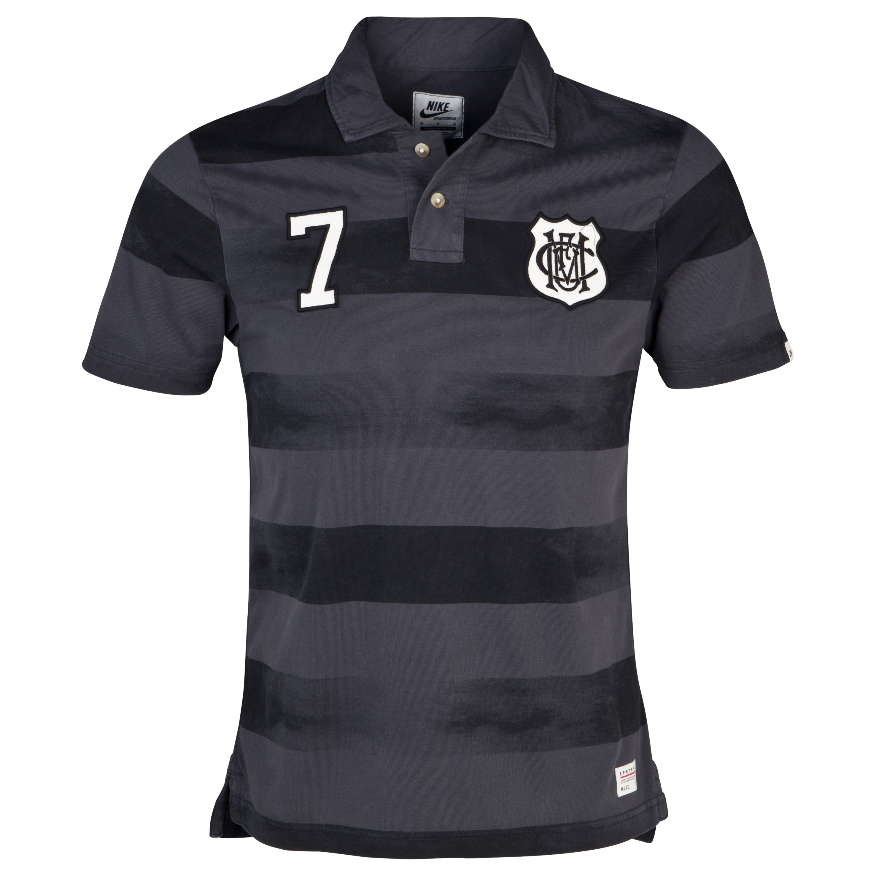 Manchester United Covert Vintage Polo - Anthracite/Black